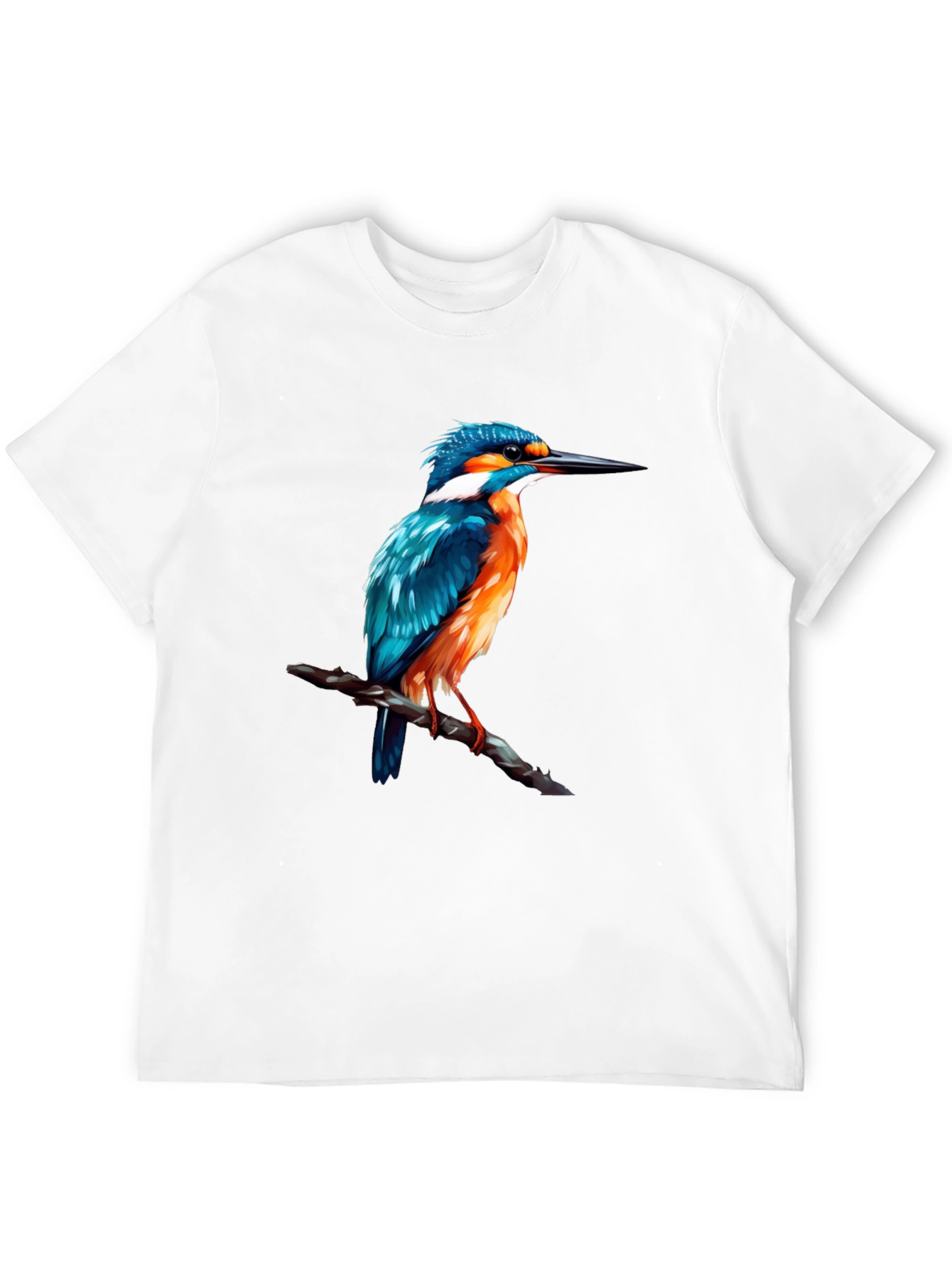 Kingfisher Bird Graphic Print T-Shirt