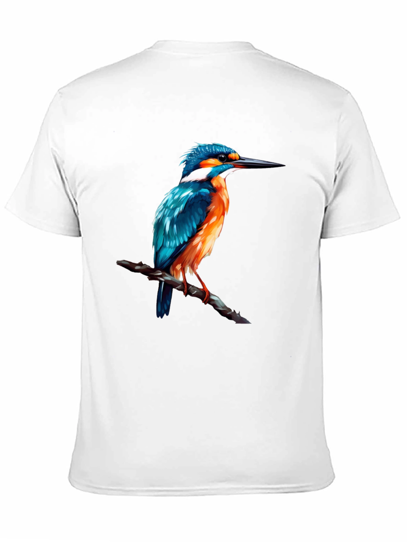 Kingfisher Bird Graphic Print T-Shirt