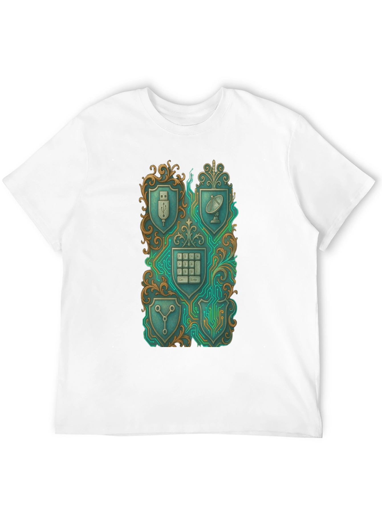 Tech Shield Tee - Gadget Crest Black T-Shirt