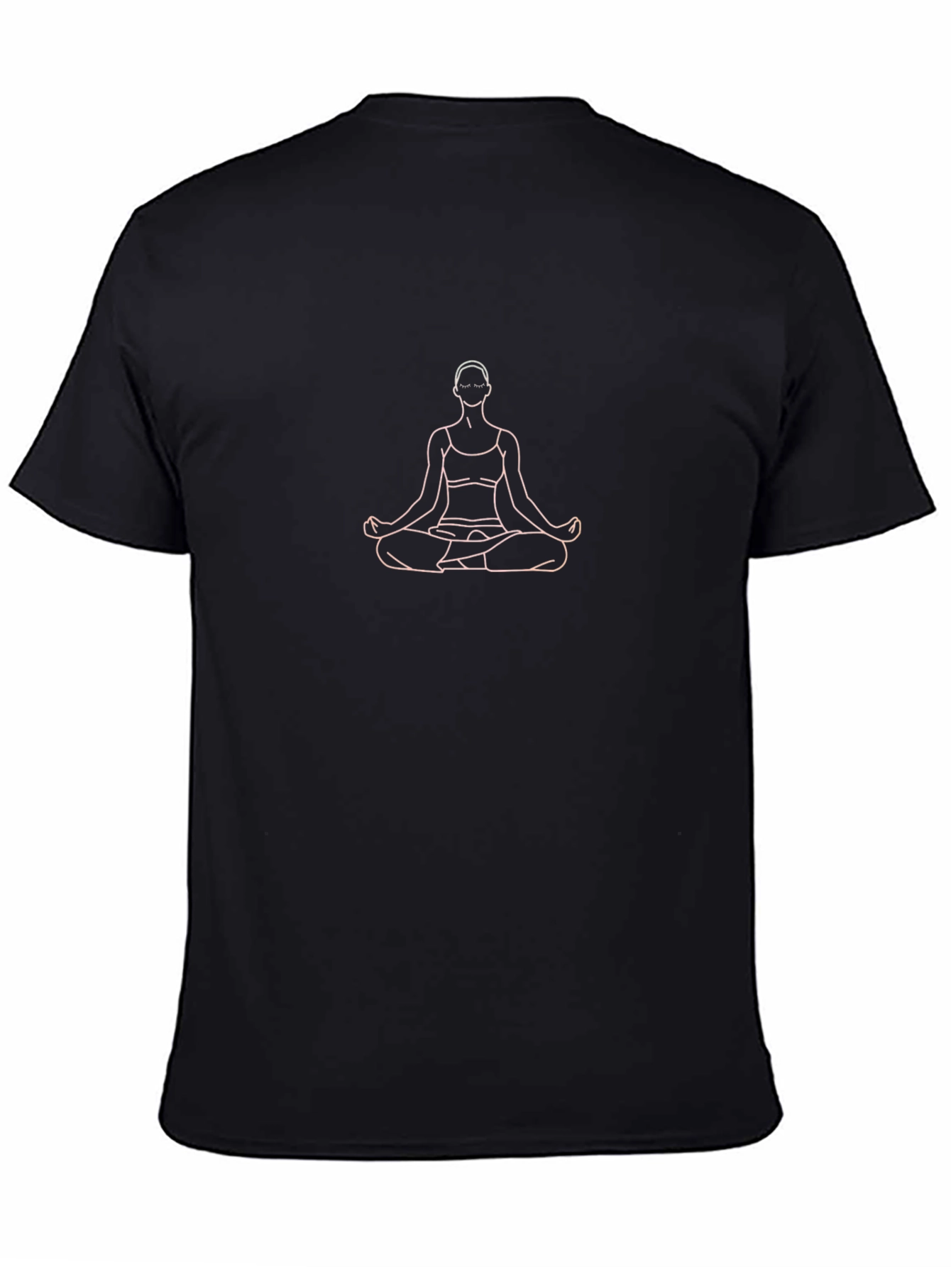 Meditative Pose Graphic Black T-Shirt