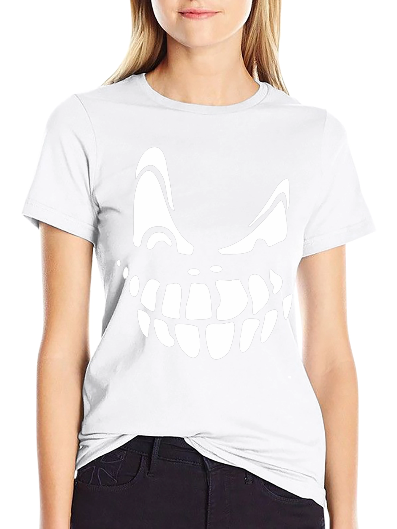 Scary Grin Graphic Tee - Halloween Spooky T-Shirt