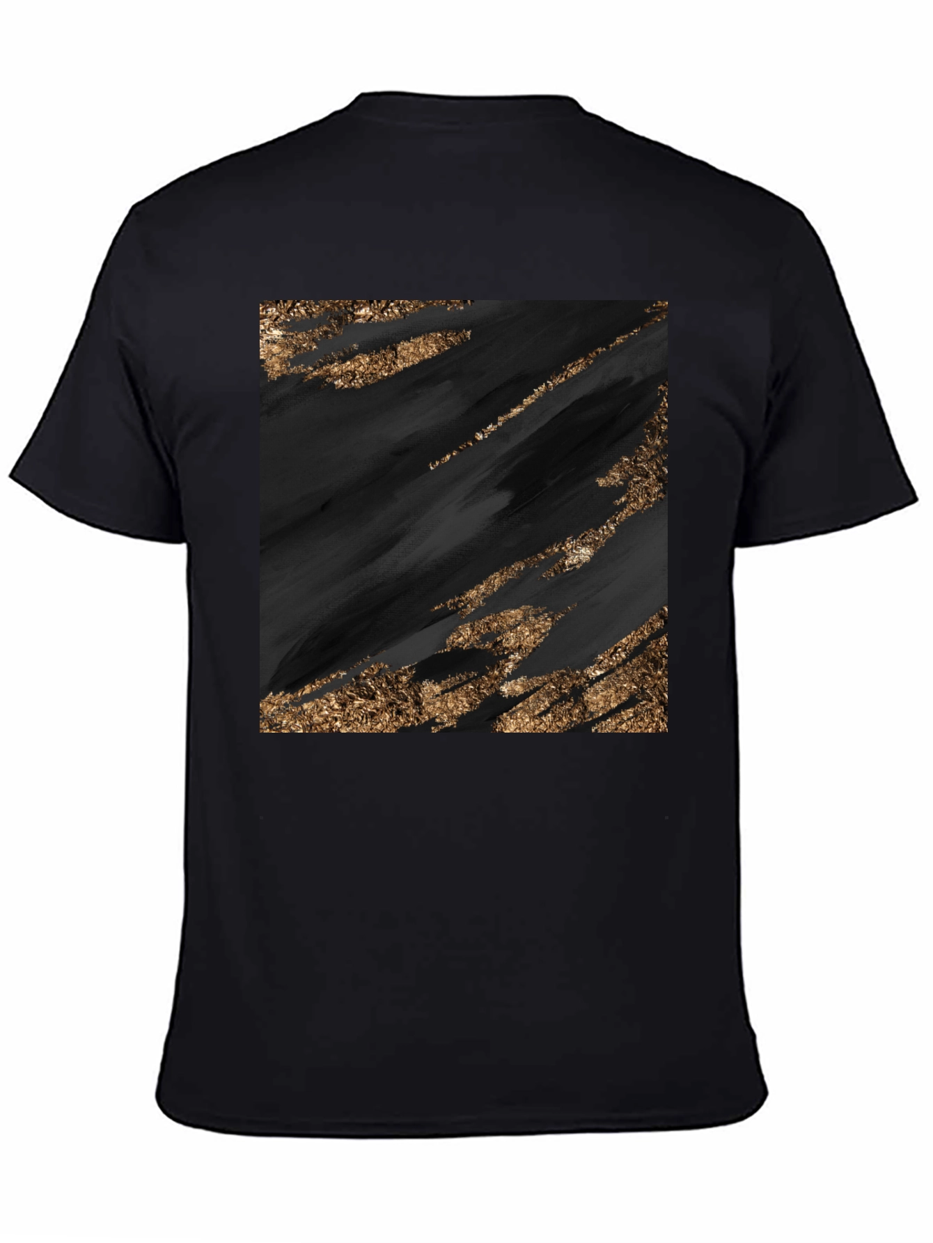 Abstract Black & Gold Graphic Tee