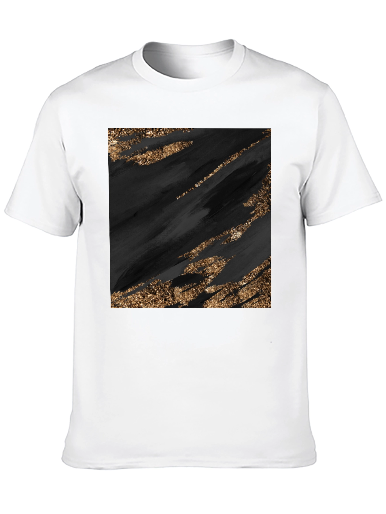 Abstract Black & Gold Graphic Tee