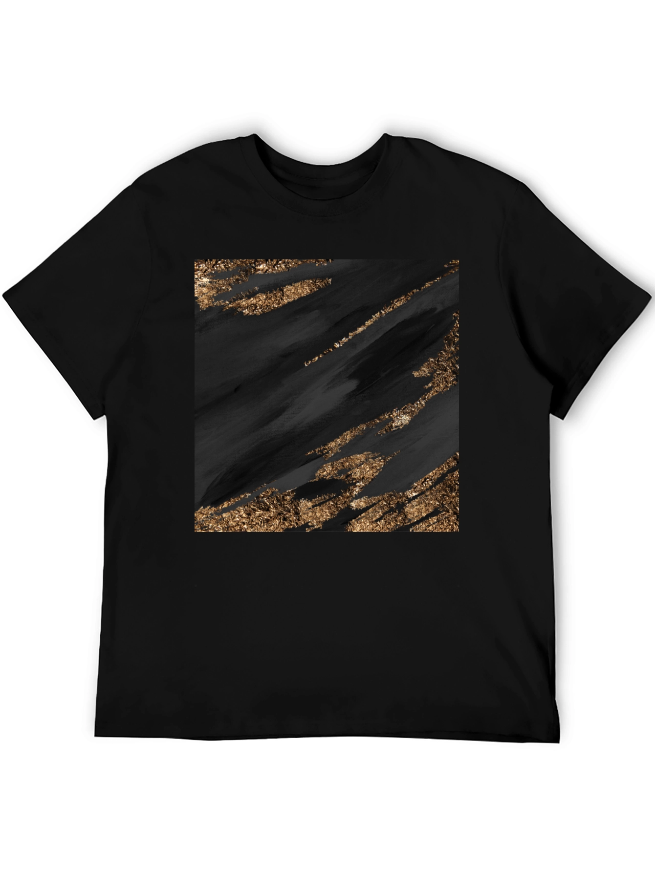 Abstract Black & Gold Graphic Tee