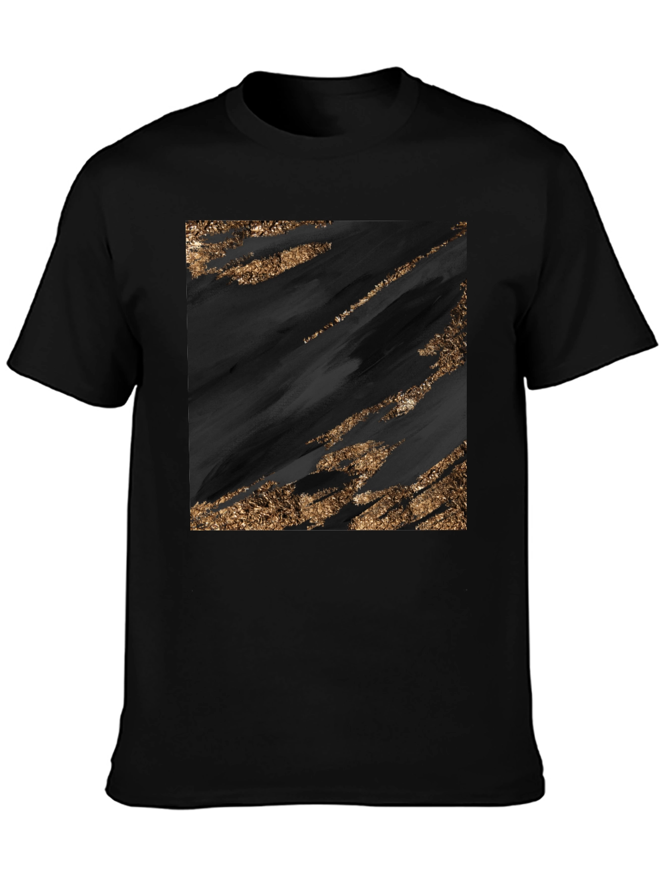Abstract Black & Gold Graphic Tee