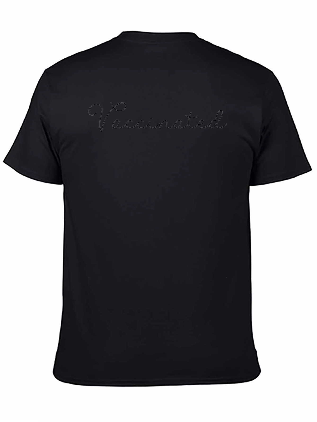 Vaccinated Crew Neck T-Shirt - Black