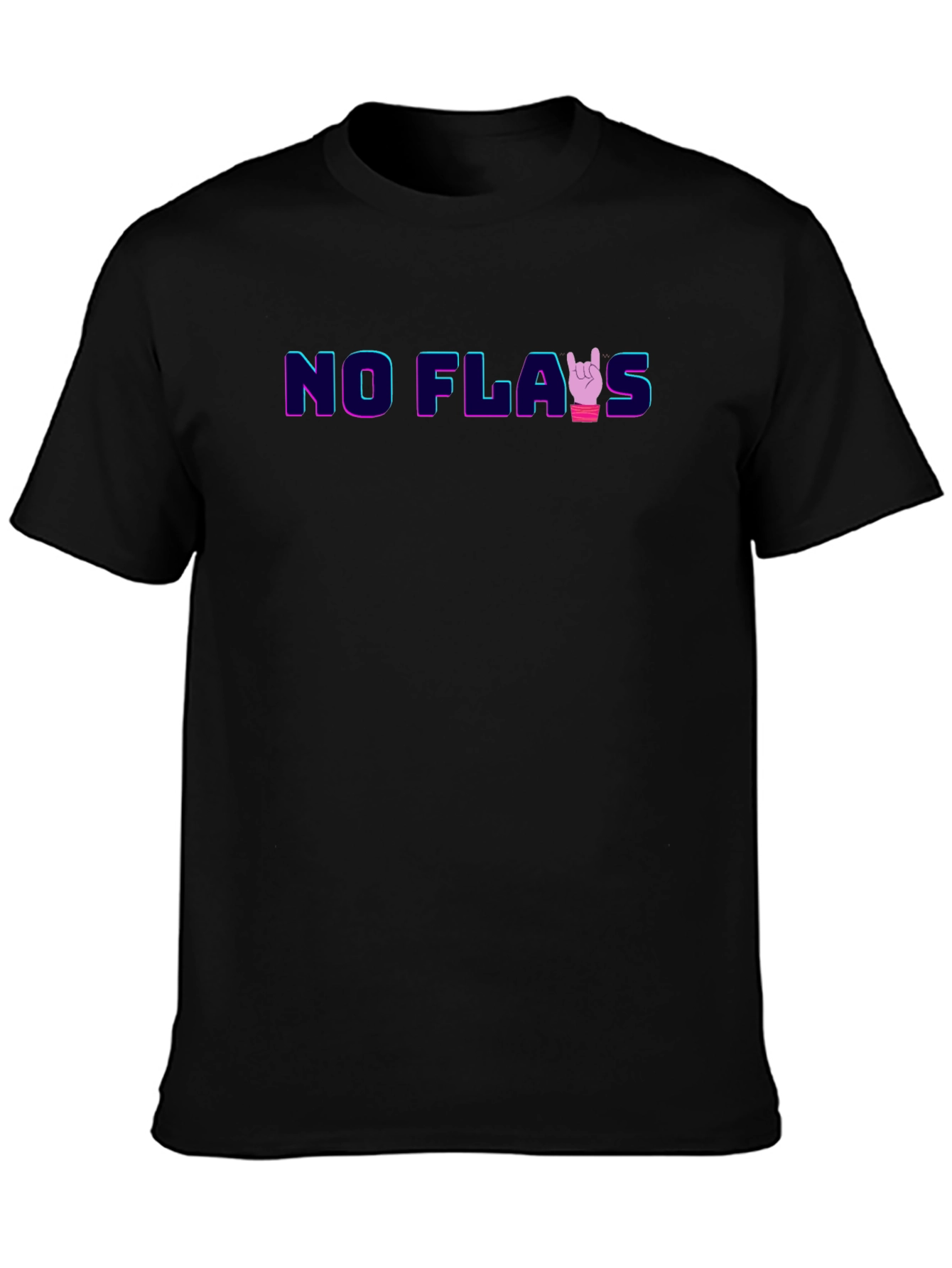No Flaws Graphic T-Shirt - Mens Black Tee
