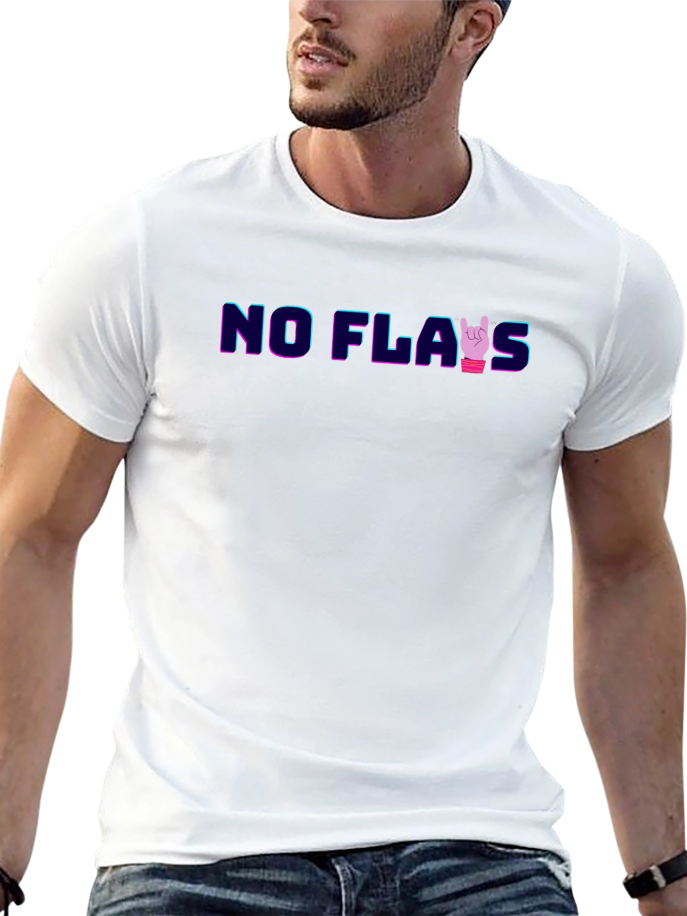No Flaws Graphic T-Shirt - Mens Black Tee