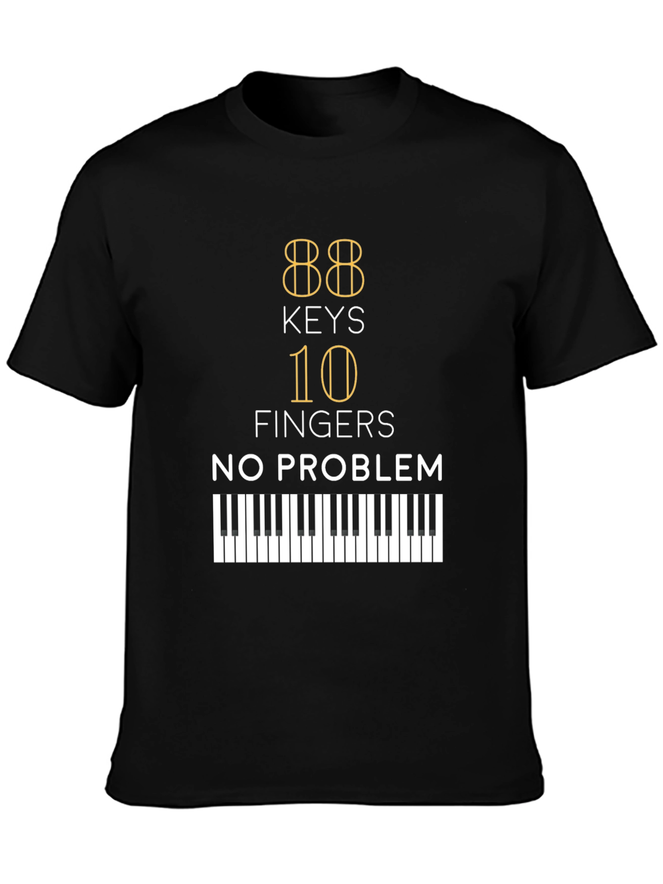 88 Keys 10 Fingers Piano Graphic T-Shirt