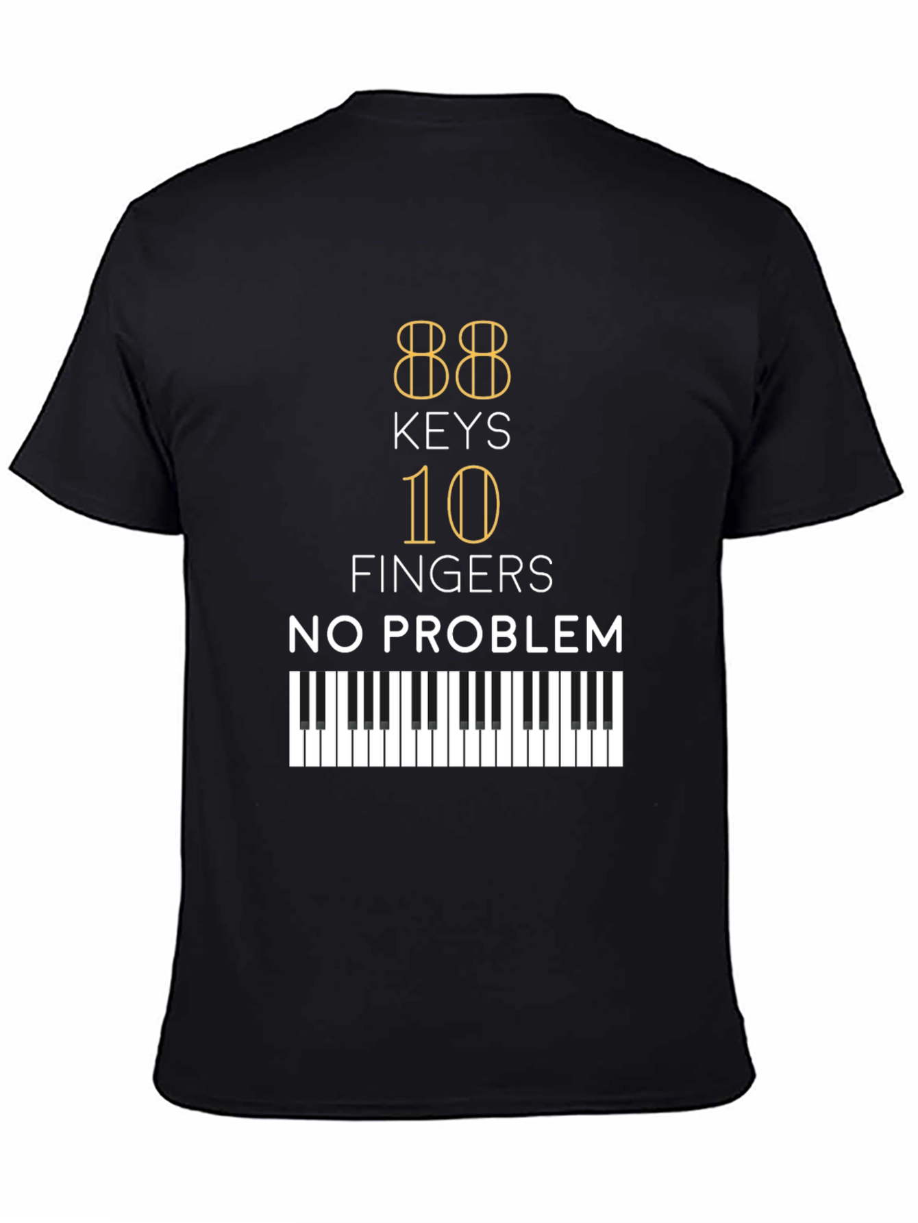 88 Keys 10 Fingers Piano Graphic T-Shirt