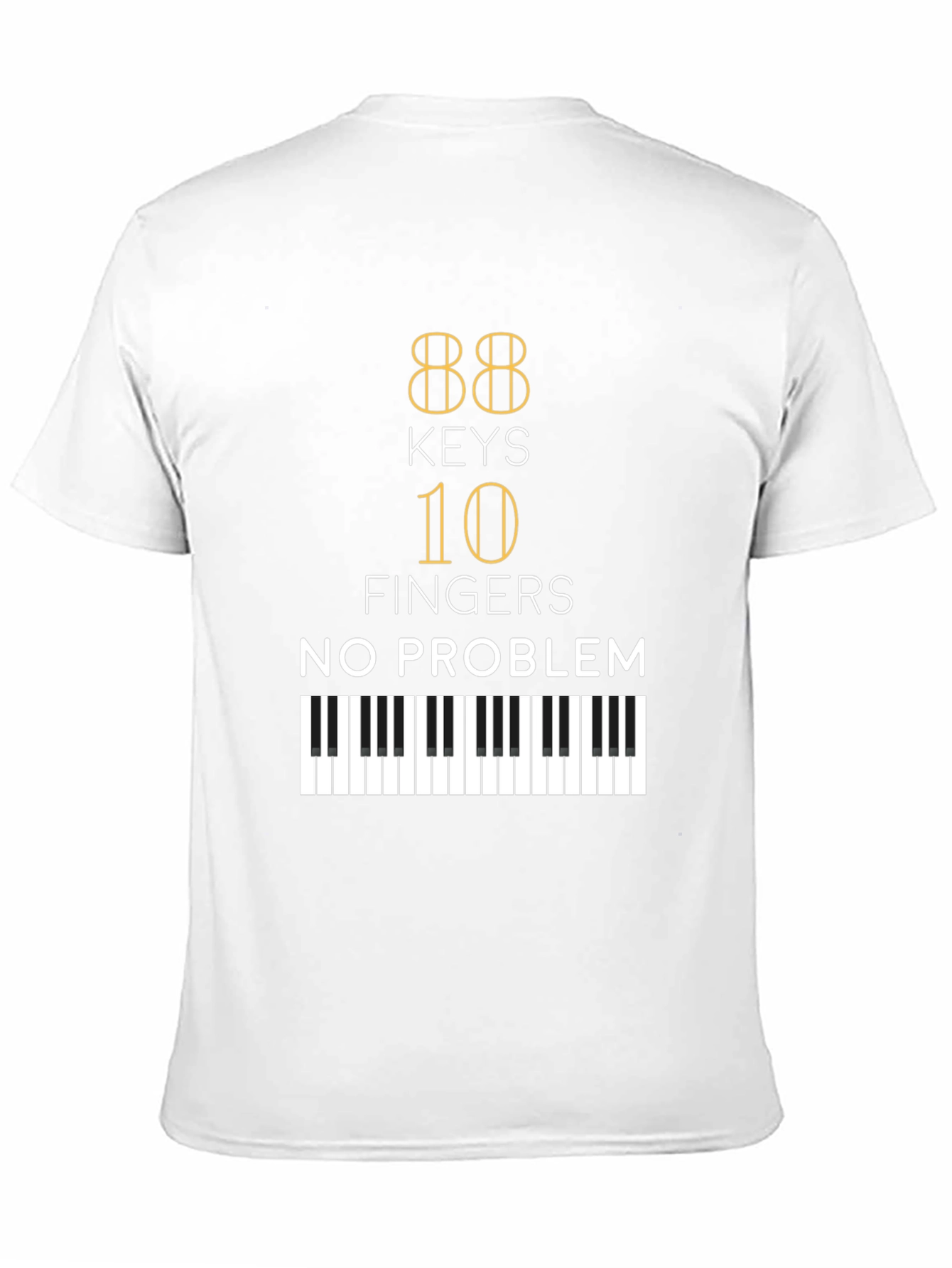 88 Keys 10 Fingers Piano Graphic T-Shirt