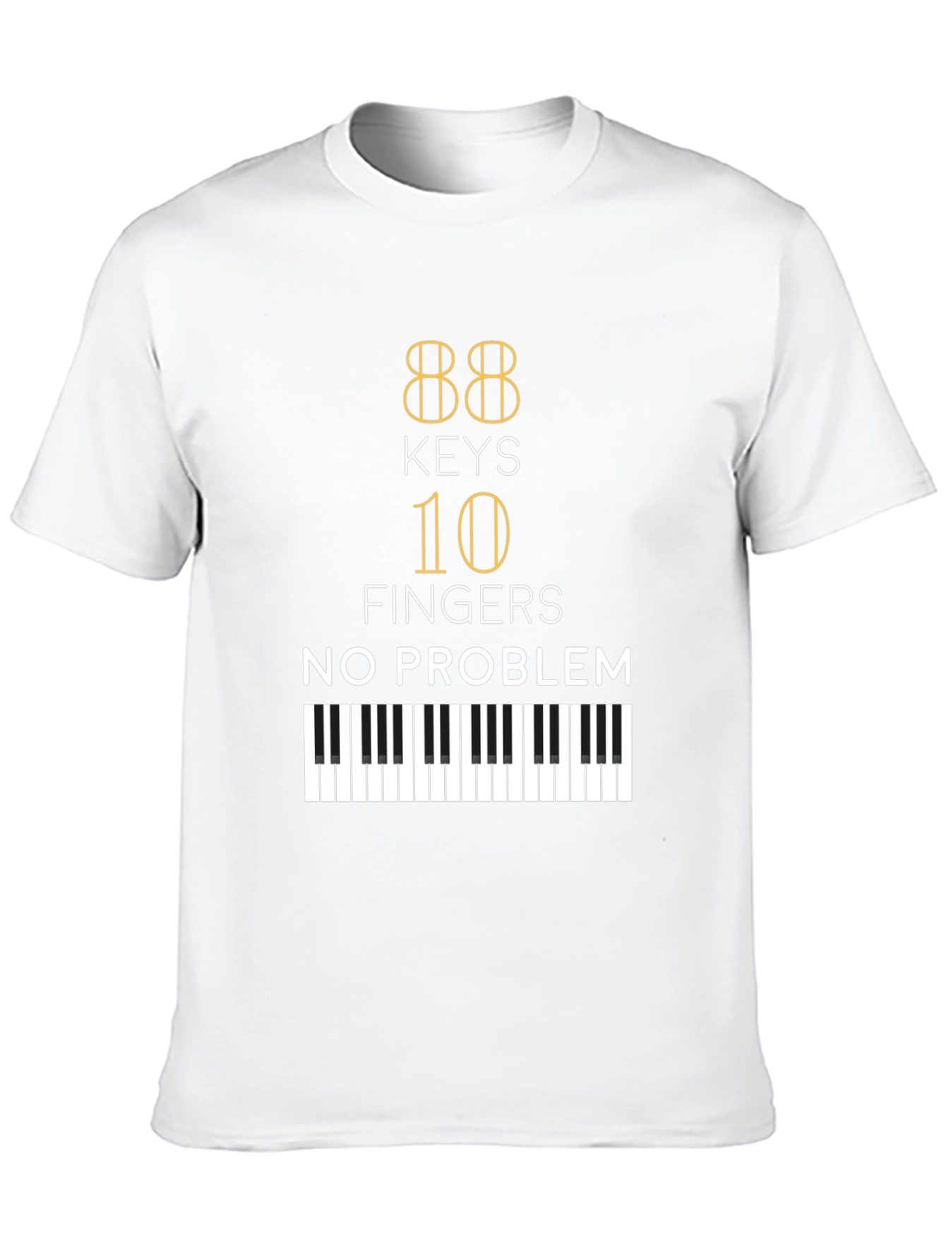 88 Keys 10 Fingers Piano Graphic T-Shirt