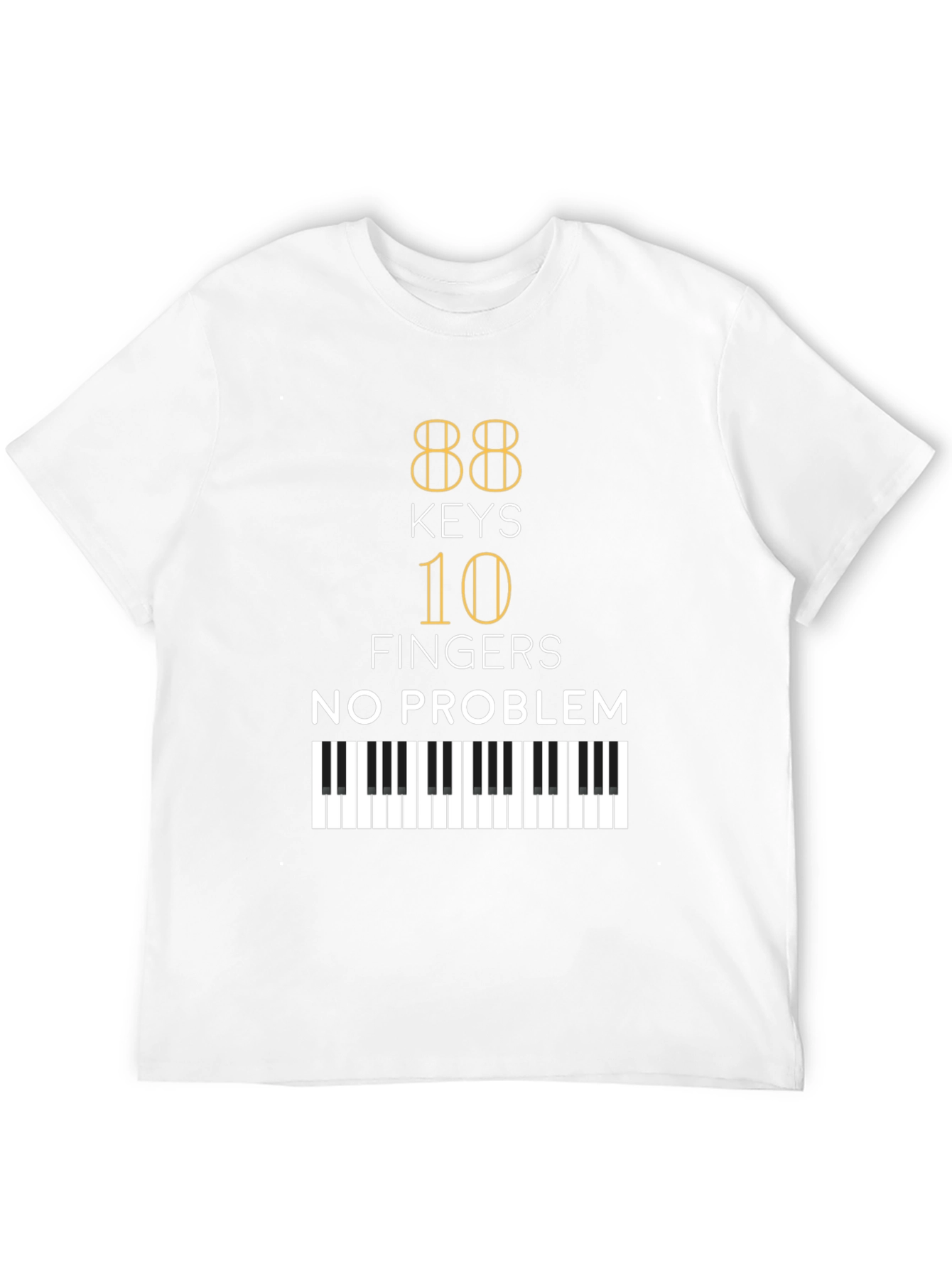 88 Keys 10 Fingers Piano Graphic T-Shirt
