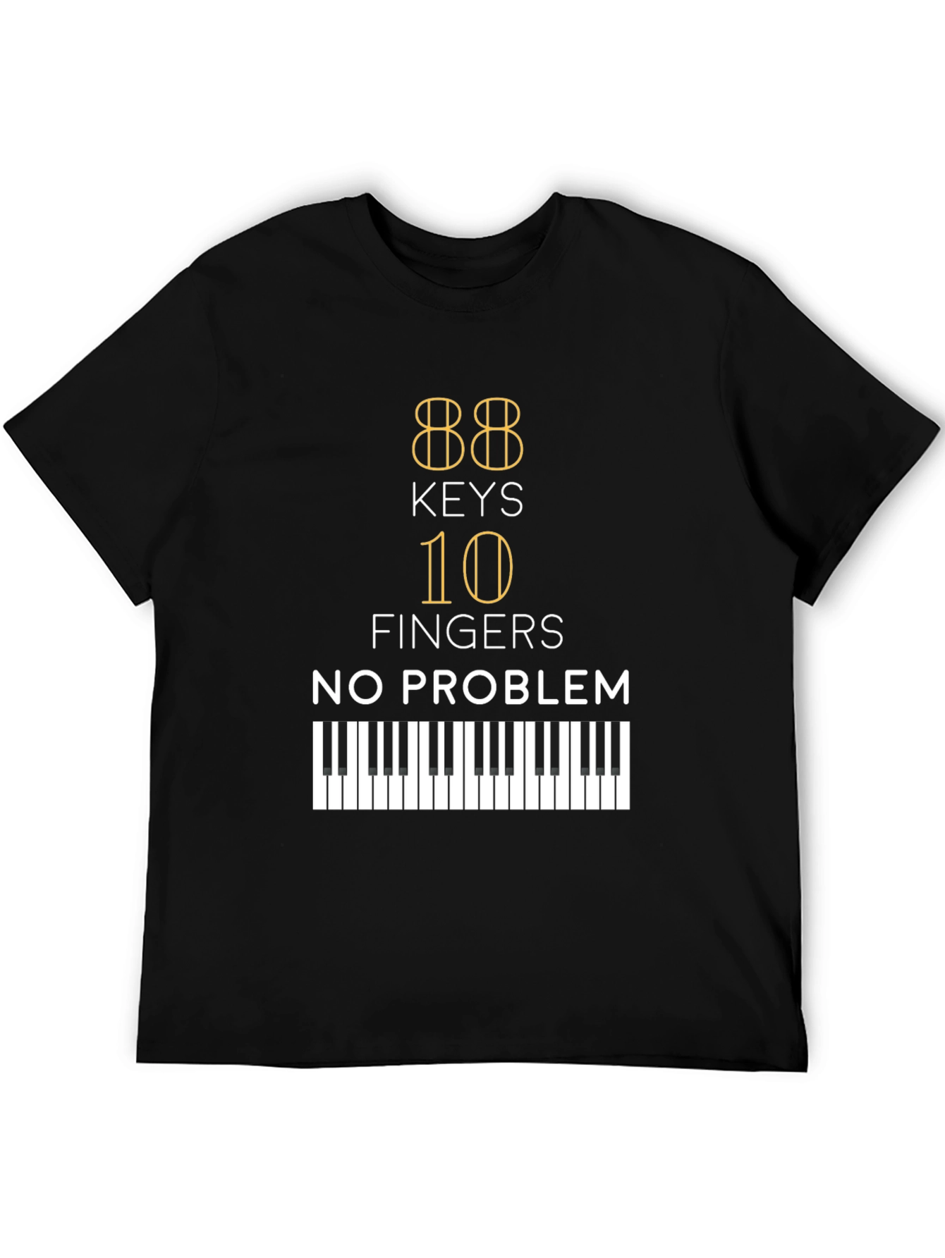 88 Keys 10 Fingers Piano Graphic T-Shirt