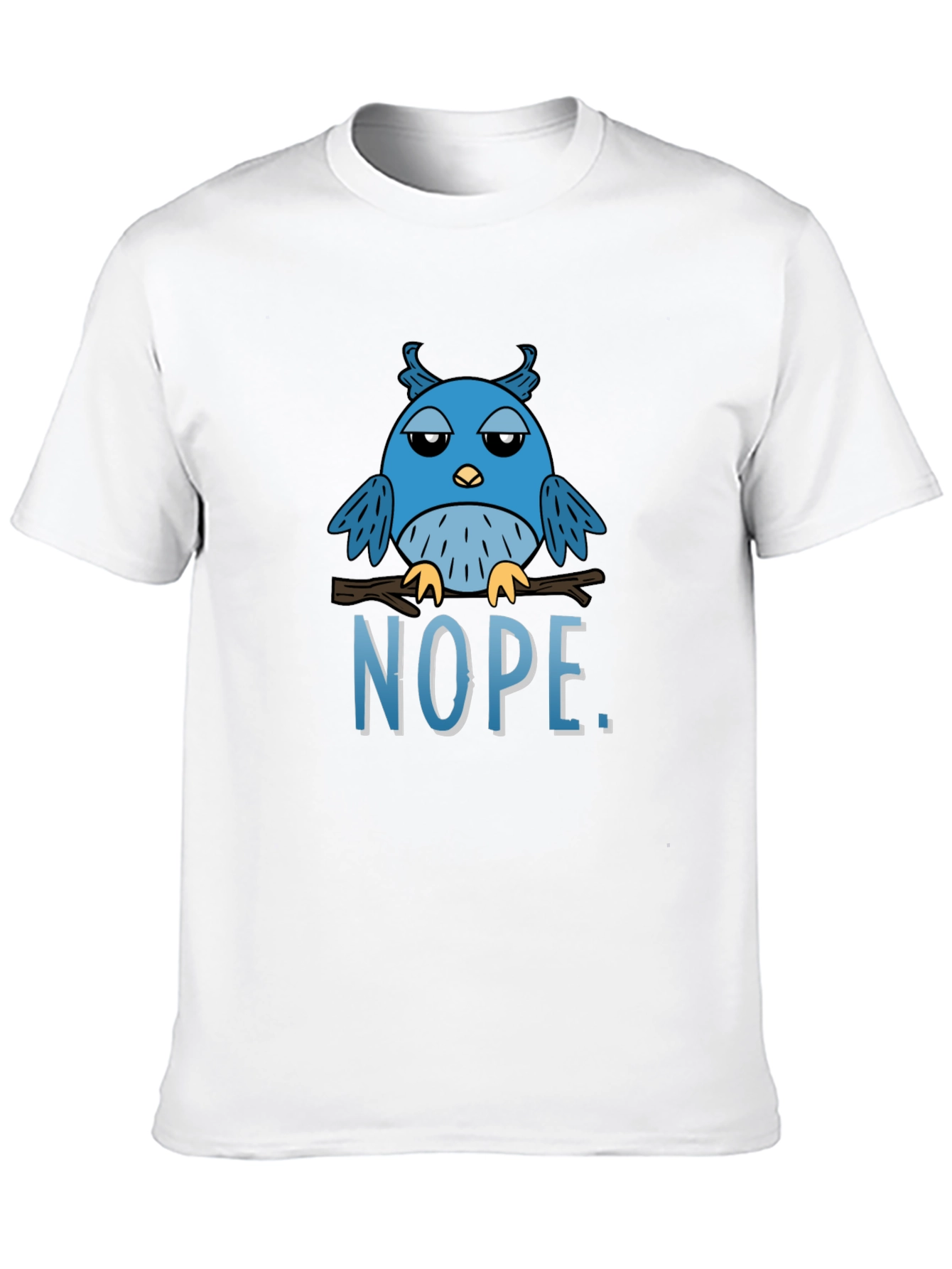 Nope Owl Graphic Tee - Funny Bird T-Shirt