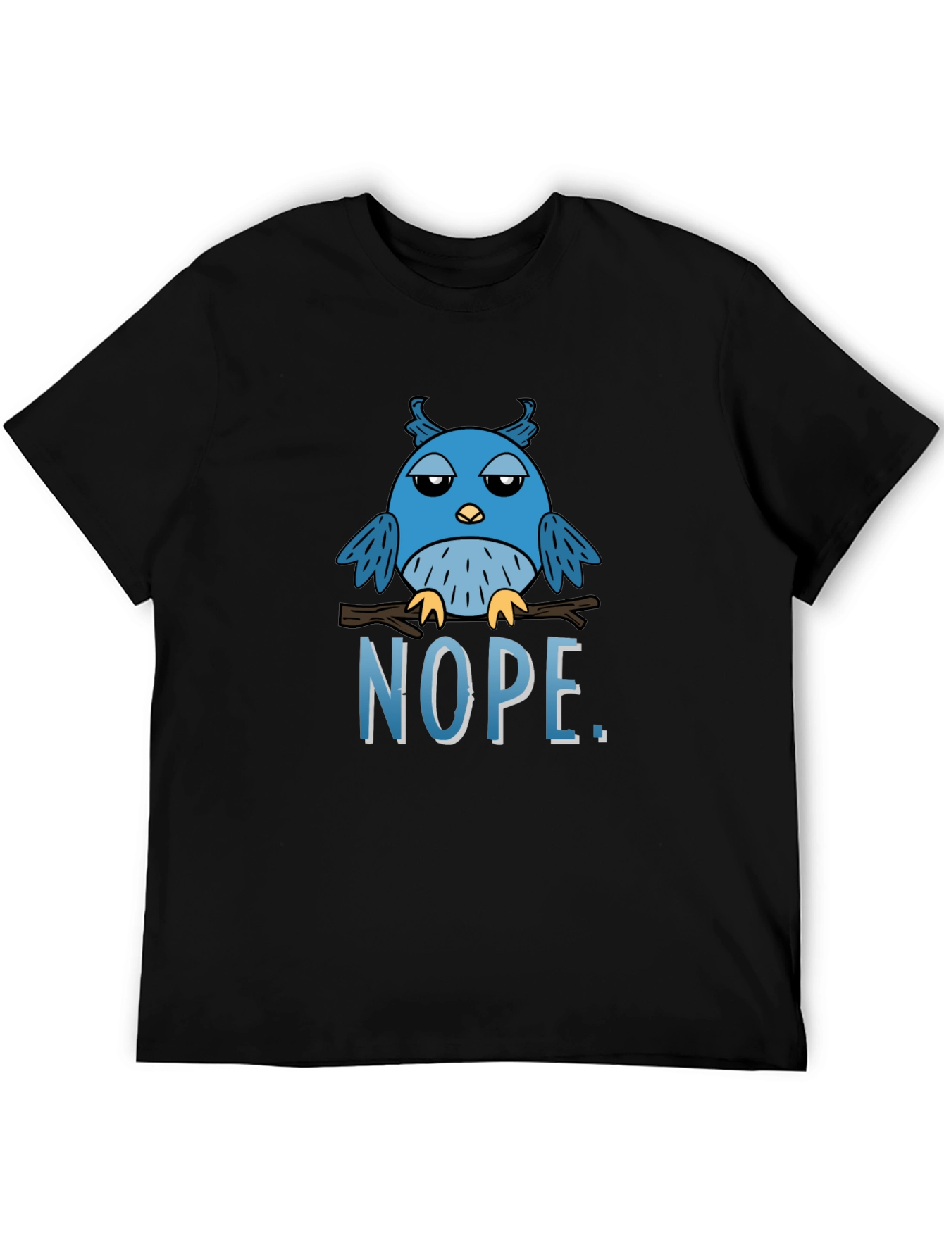 Nope Owl Graphic Tee - Funny Bird T-Shirt