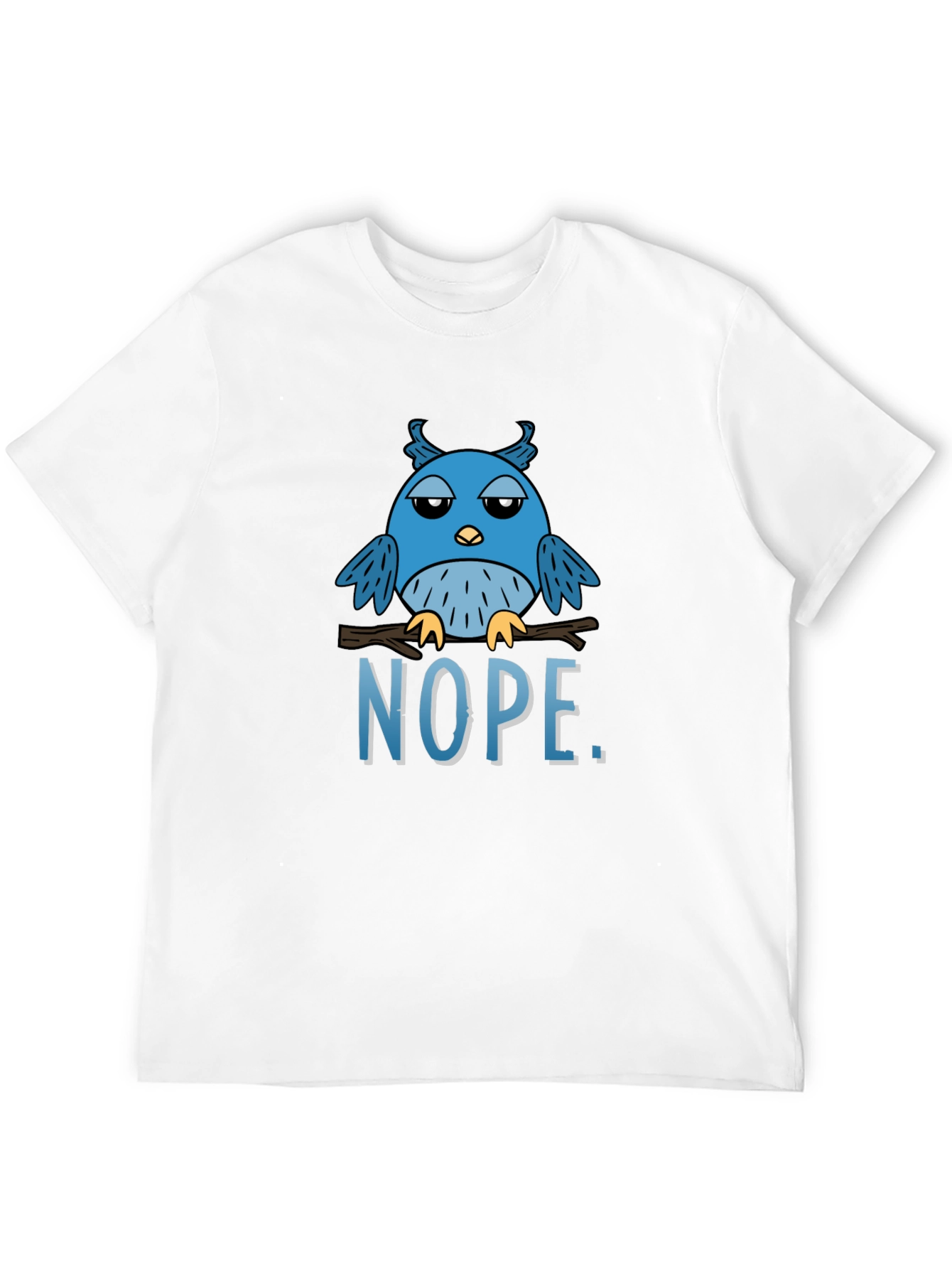 Nope Owl Graphic Tee - Funny Bird T-Shirt