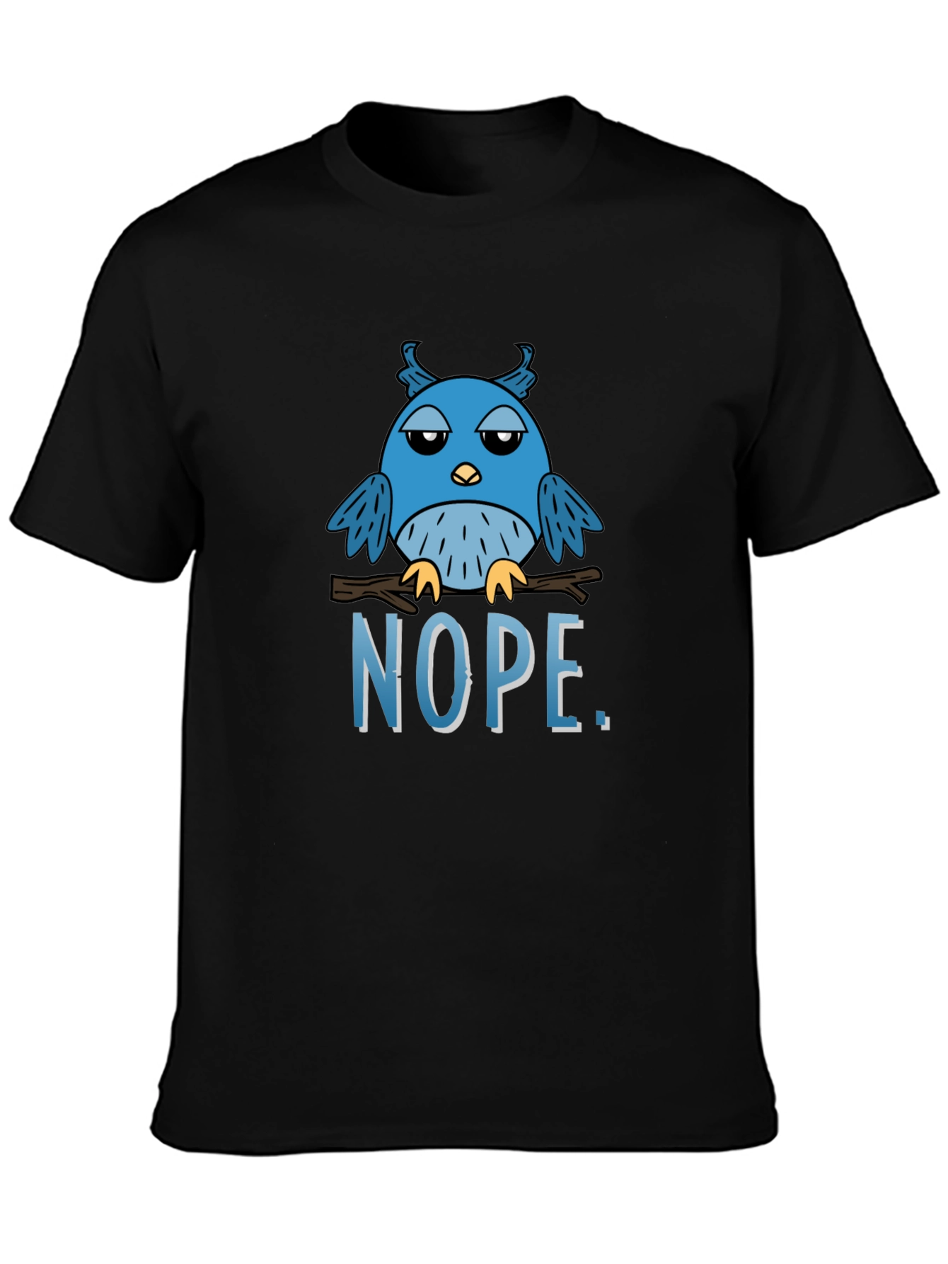 Nope Owl Graphic Tee - Funny Bird T-Shirt