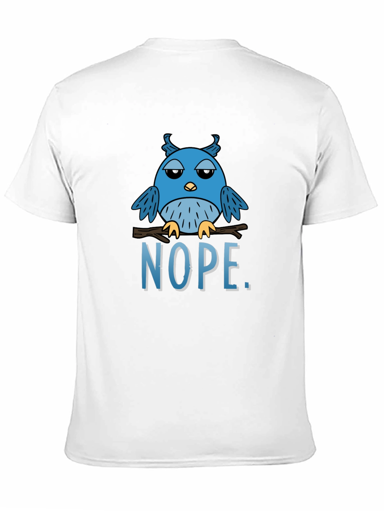 Nope Owl Graphic Tee - Funny Bird T-Shirt