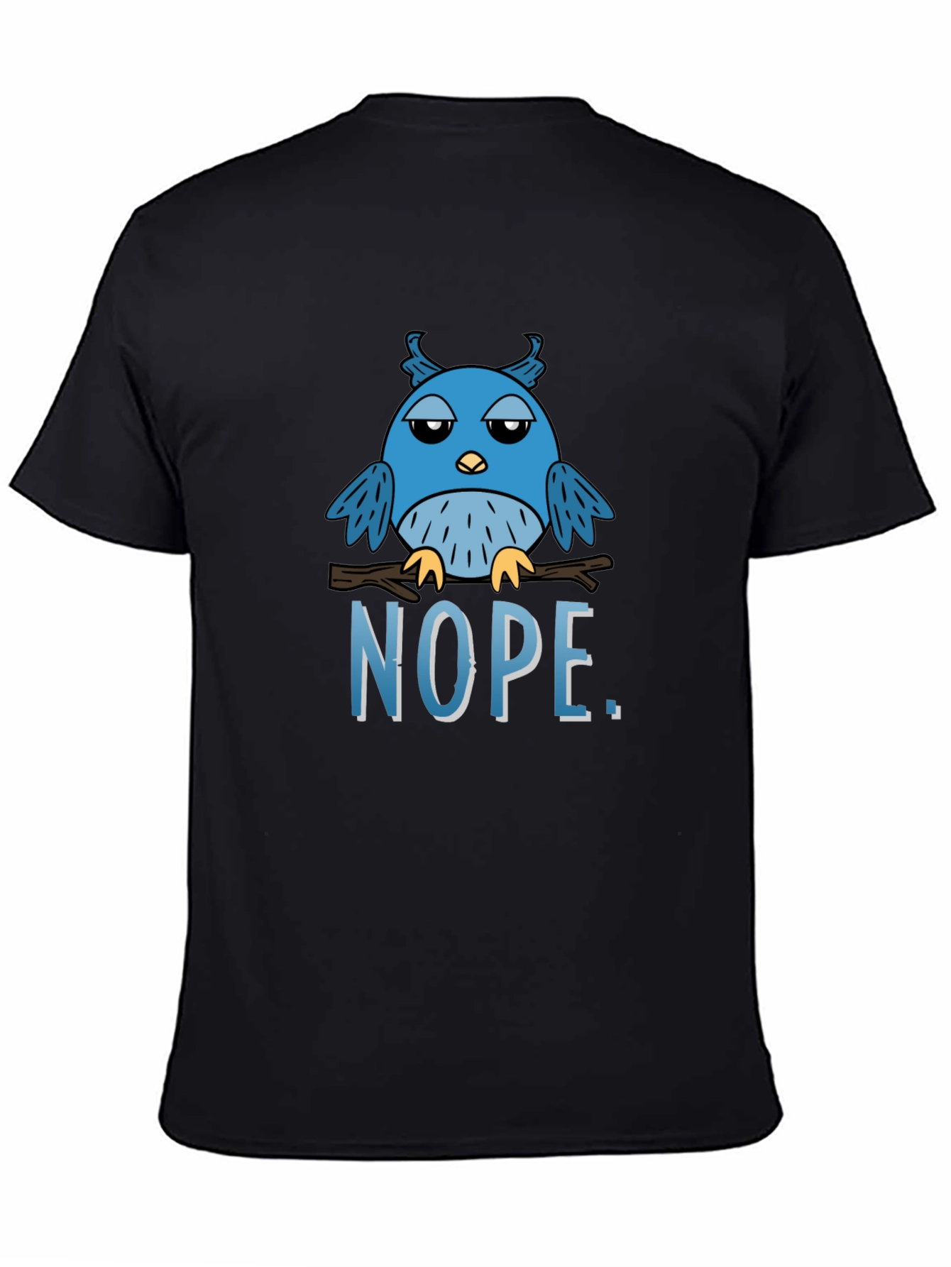 Nope Owl Graphic Tee - Funny Bird T-Shirt