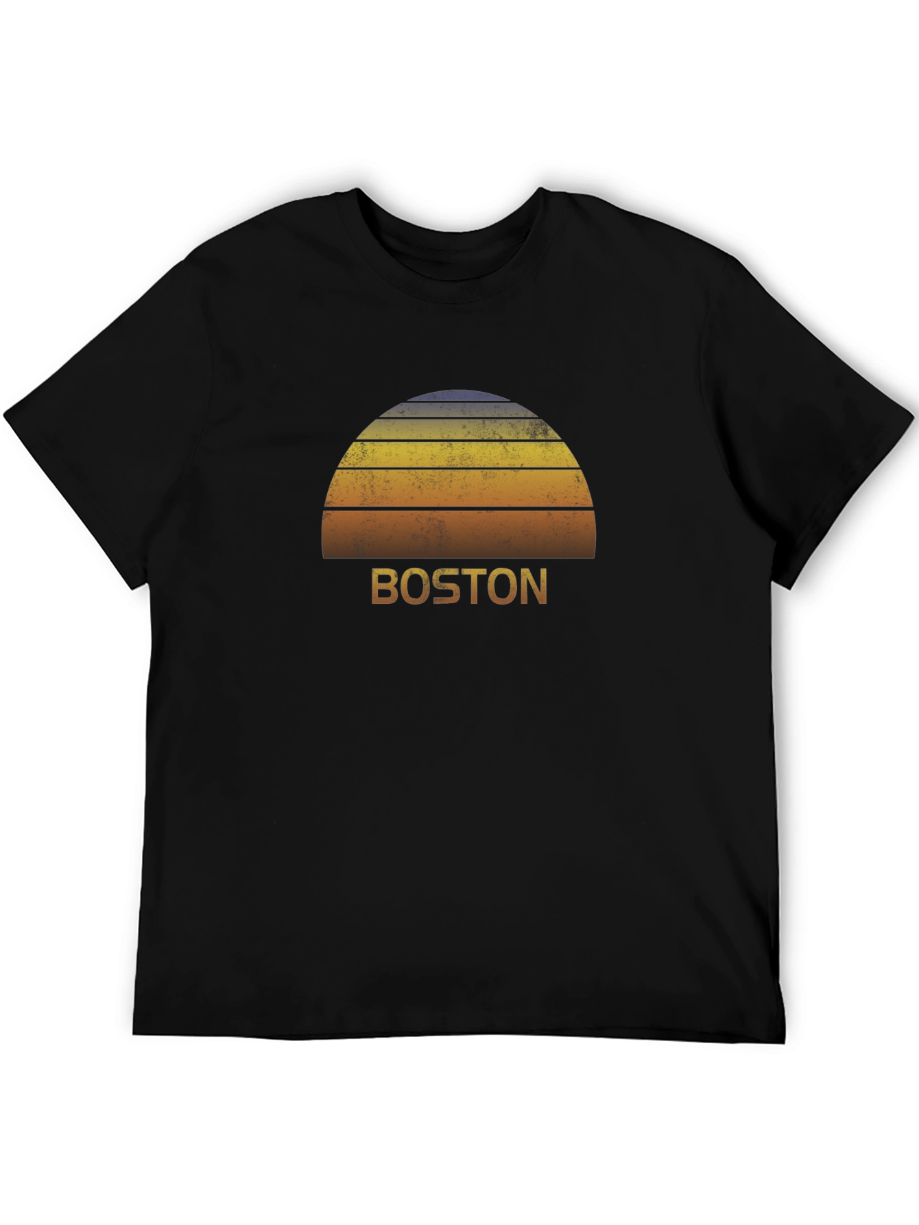 Retro Boston Sunset Graphic T-Shirt