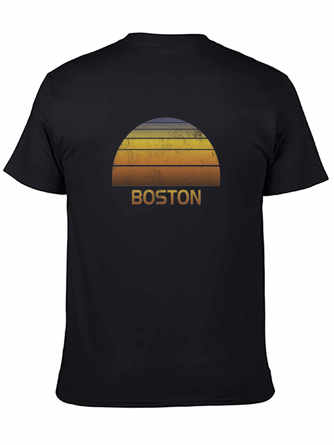 Retro Boston Sunset Graphic T-Shirt