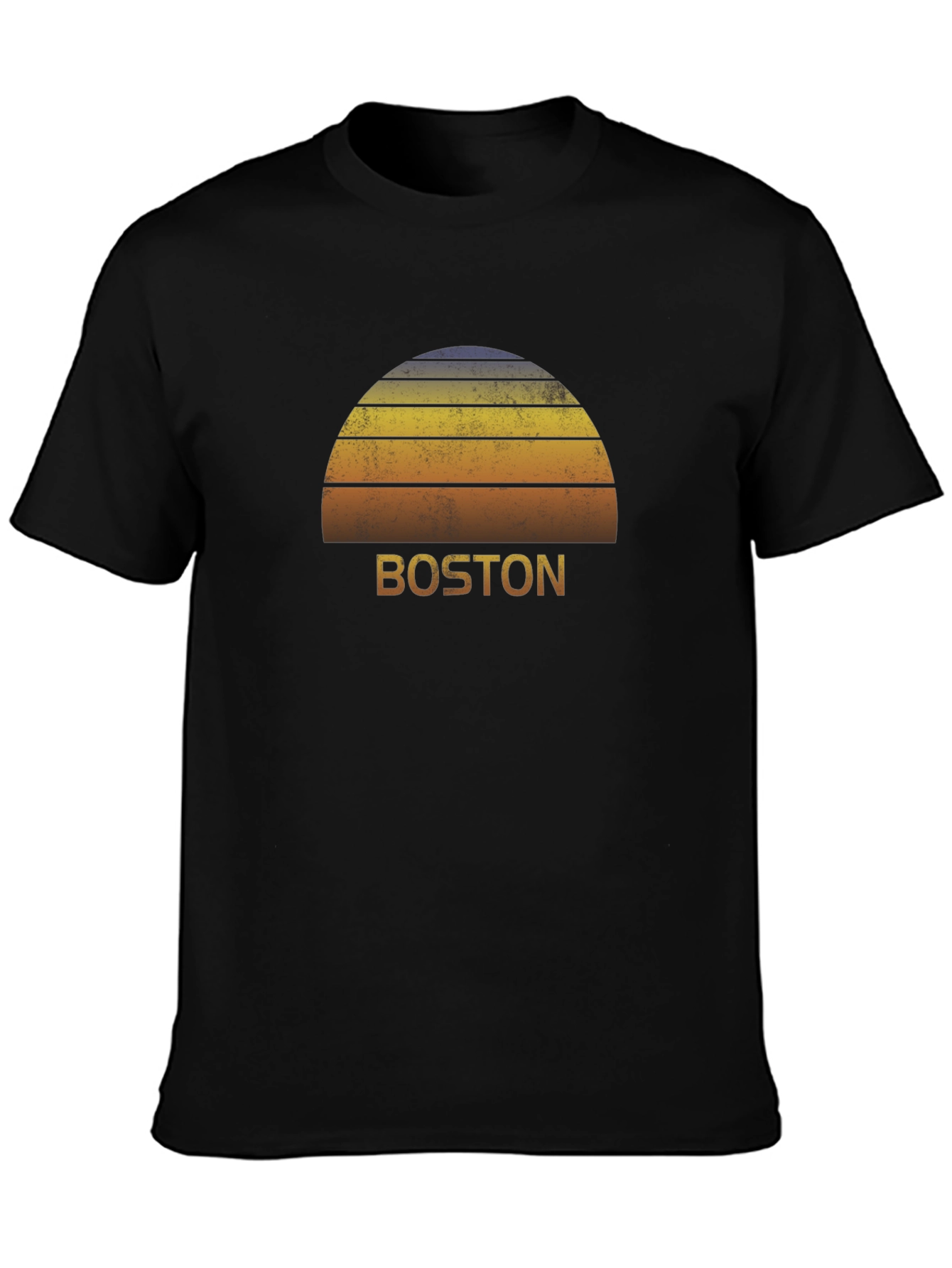 Retro Boston Sunset Graphic T-Shirt