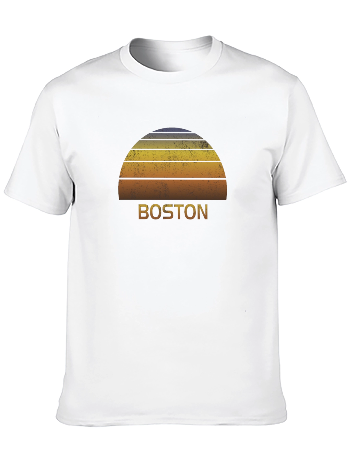 Retro Boston Sunset Graphic T-Shirt