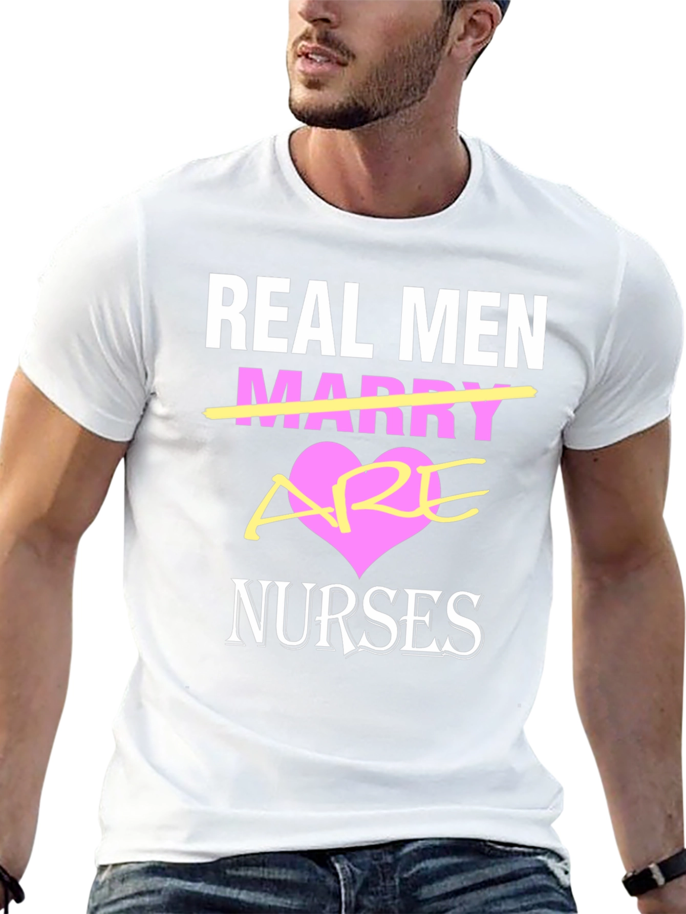 Real Men Are Nurses T-Shirt - Black Graphic Tee