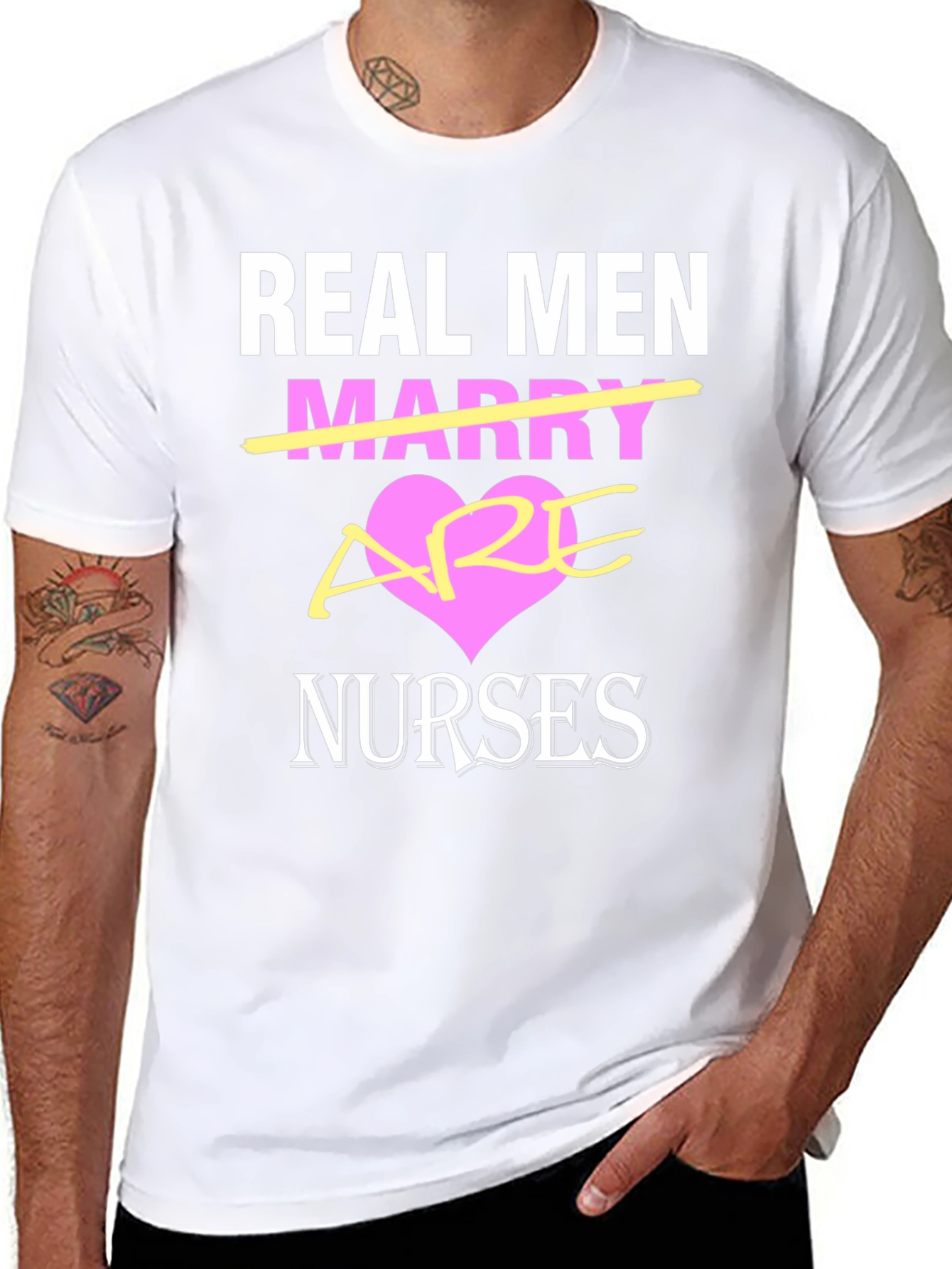Real Men Are Nurses T-Shirt - Black Graphic Tee