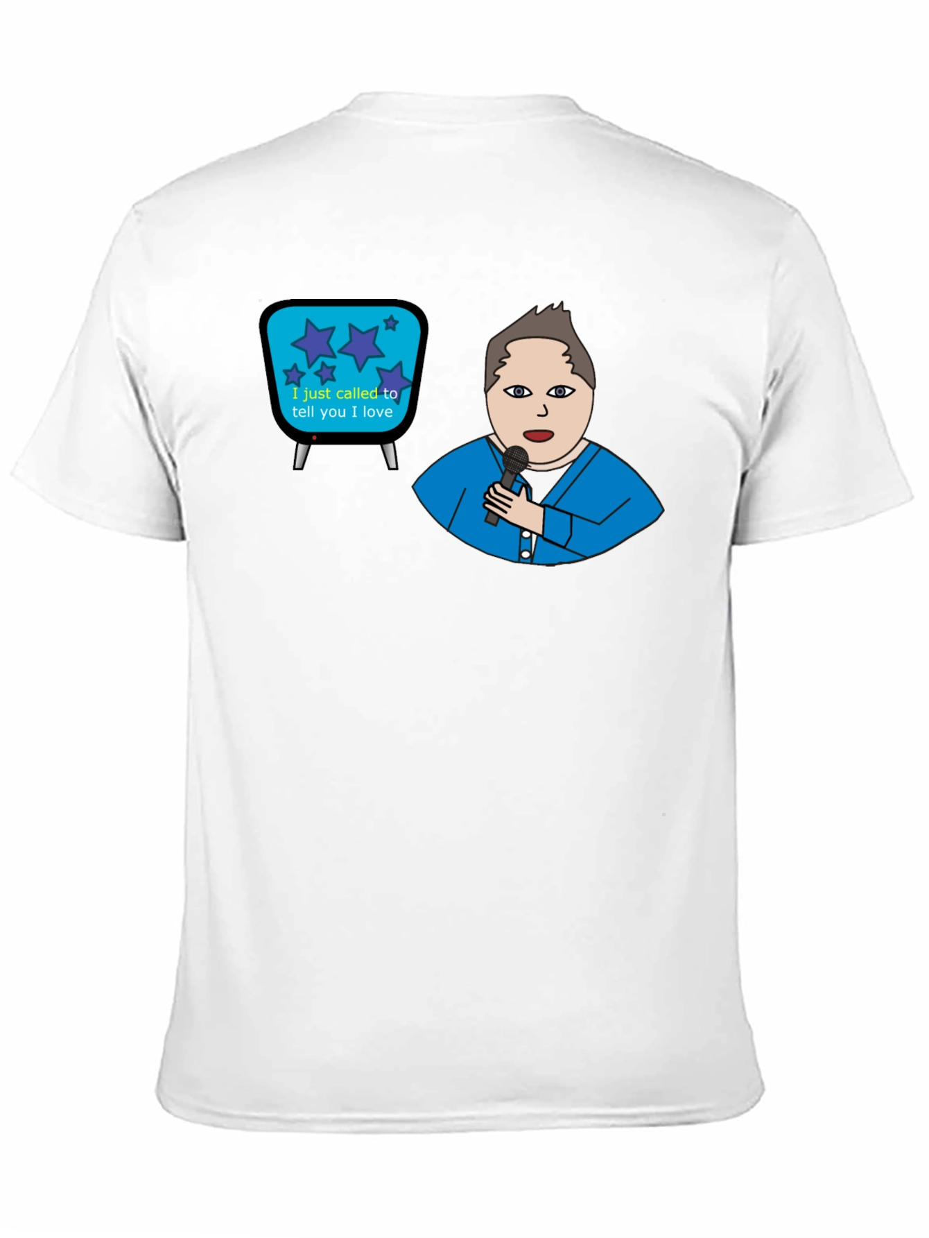 Retro TV & Crooner Graphic Tee - Black