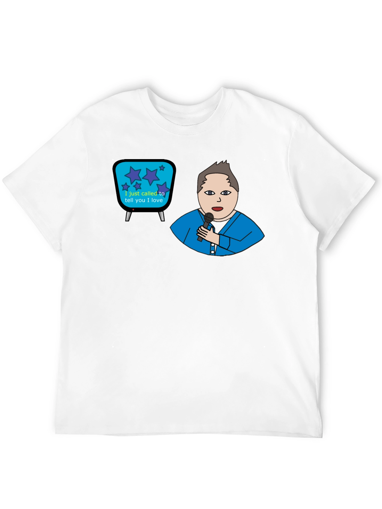 Retro TV & Crooner Graphic Tee - Black