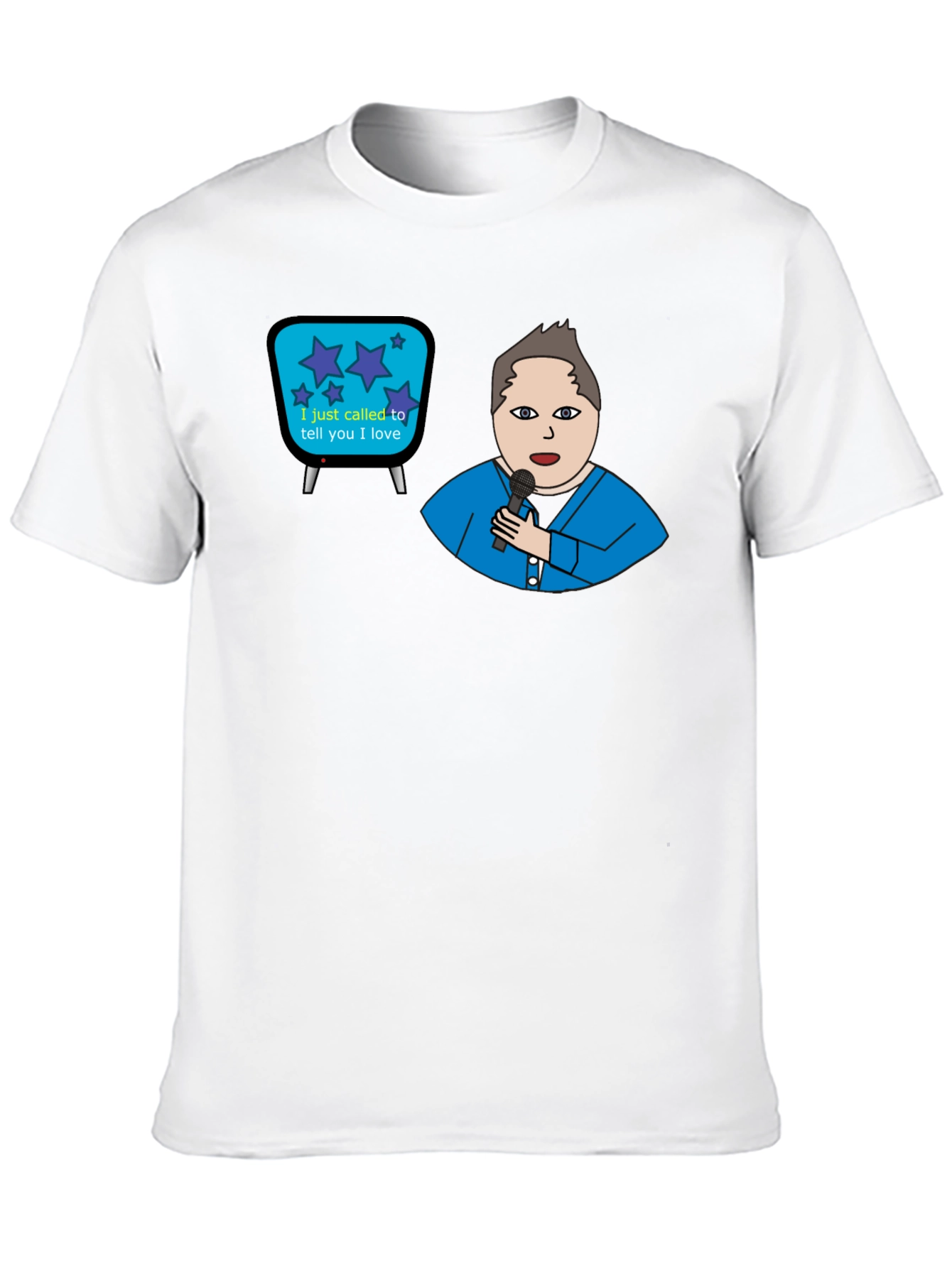 Retro TV & Crooner Graphic Tee - Black