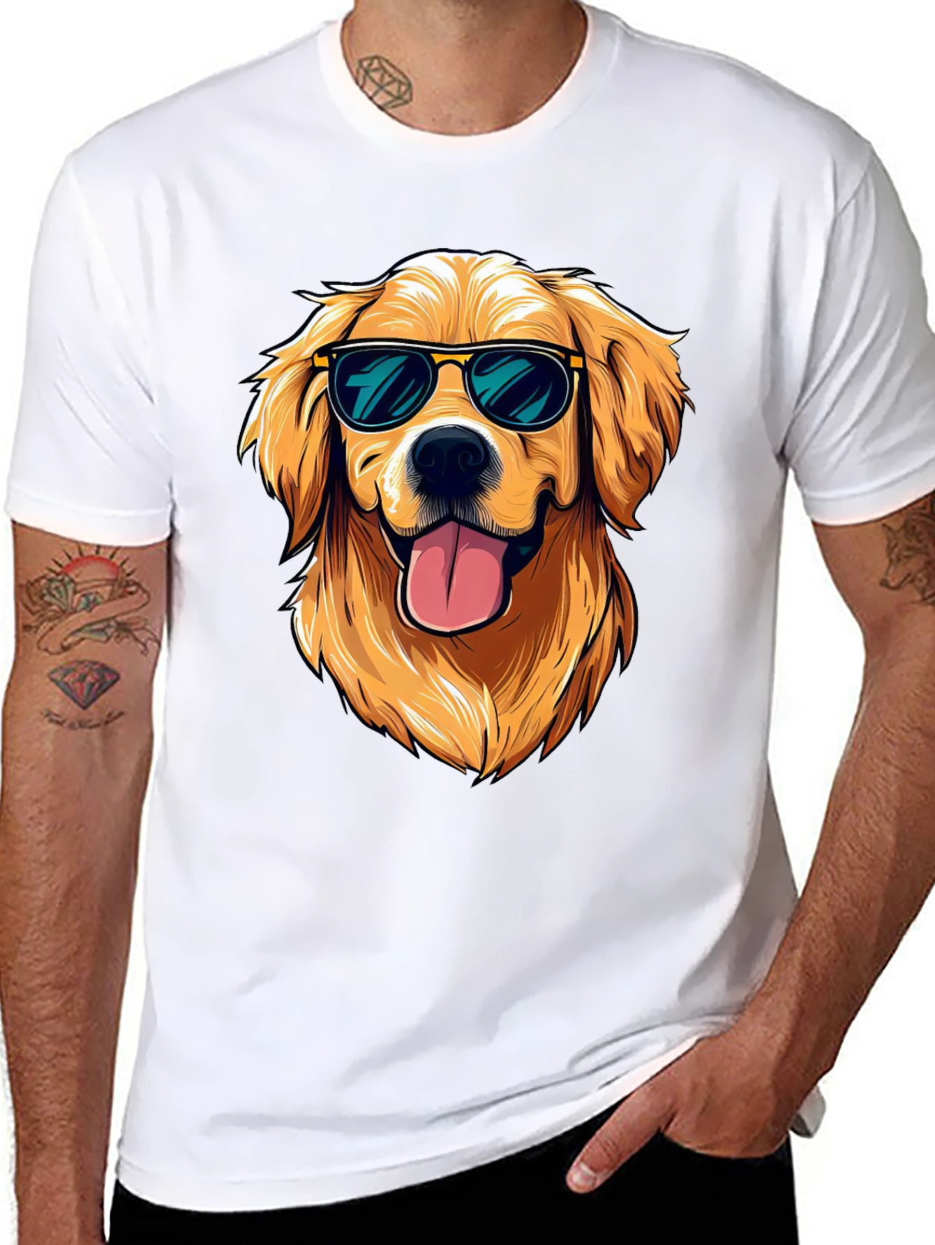 Cool Dog Graphic T-Shirt - Black