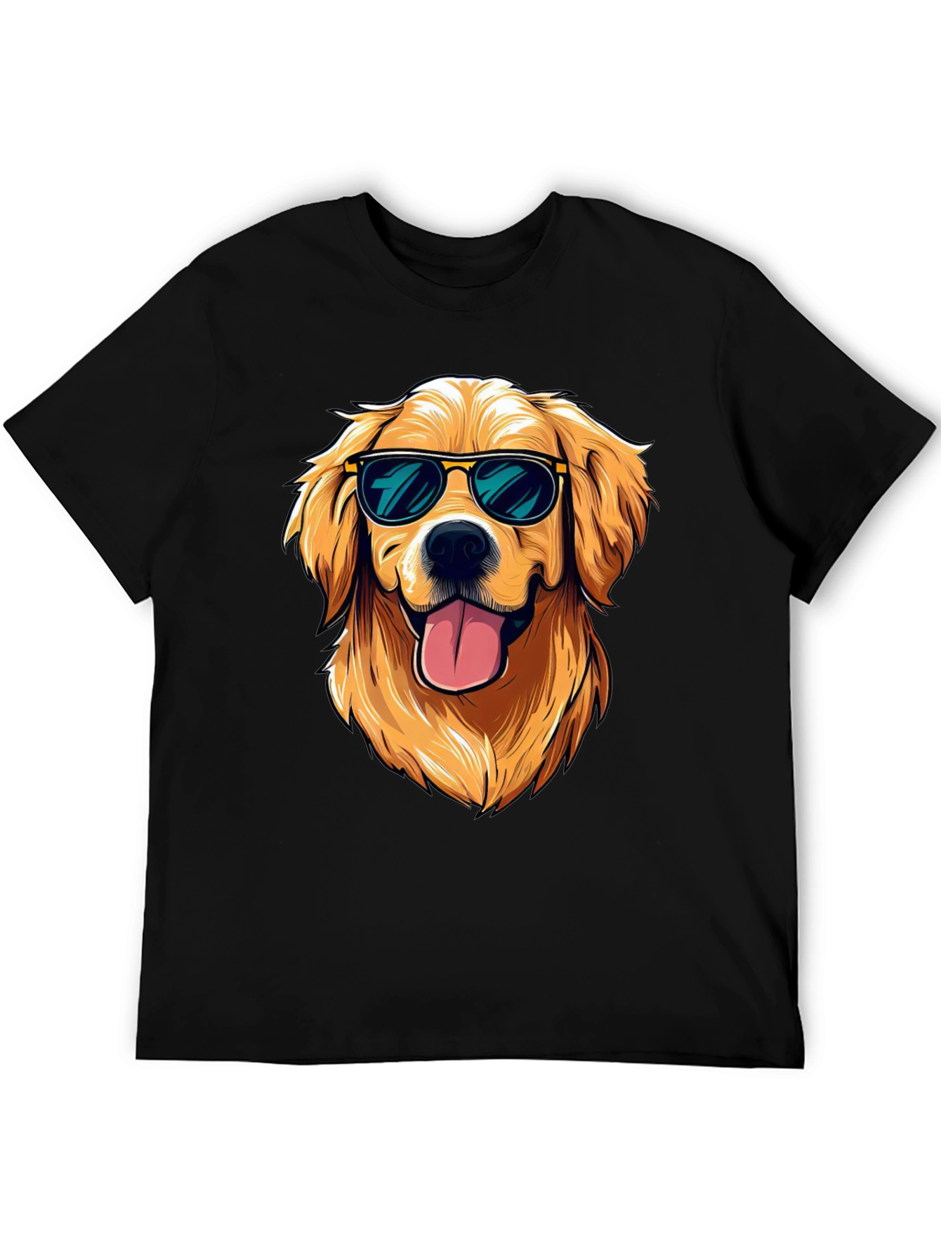 Cool Dog Graphic T-Shirt - Black