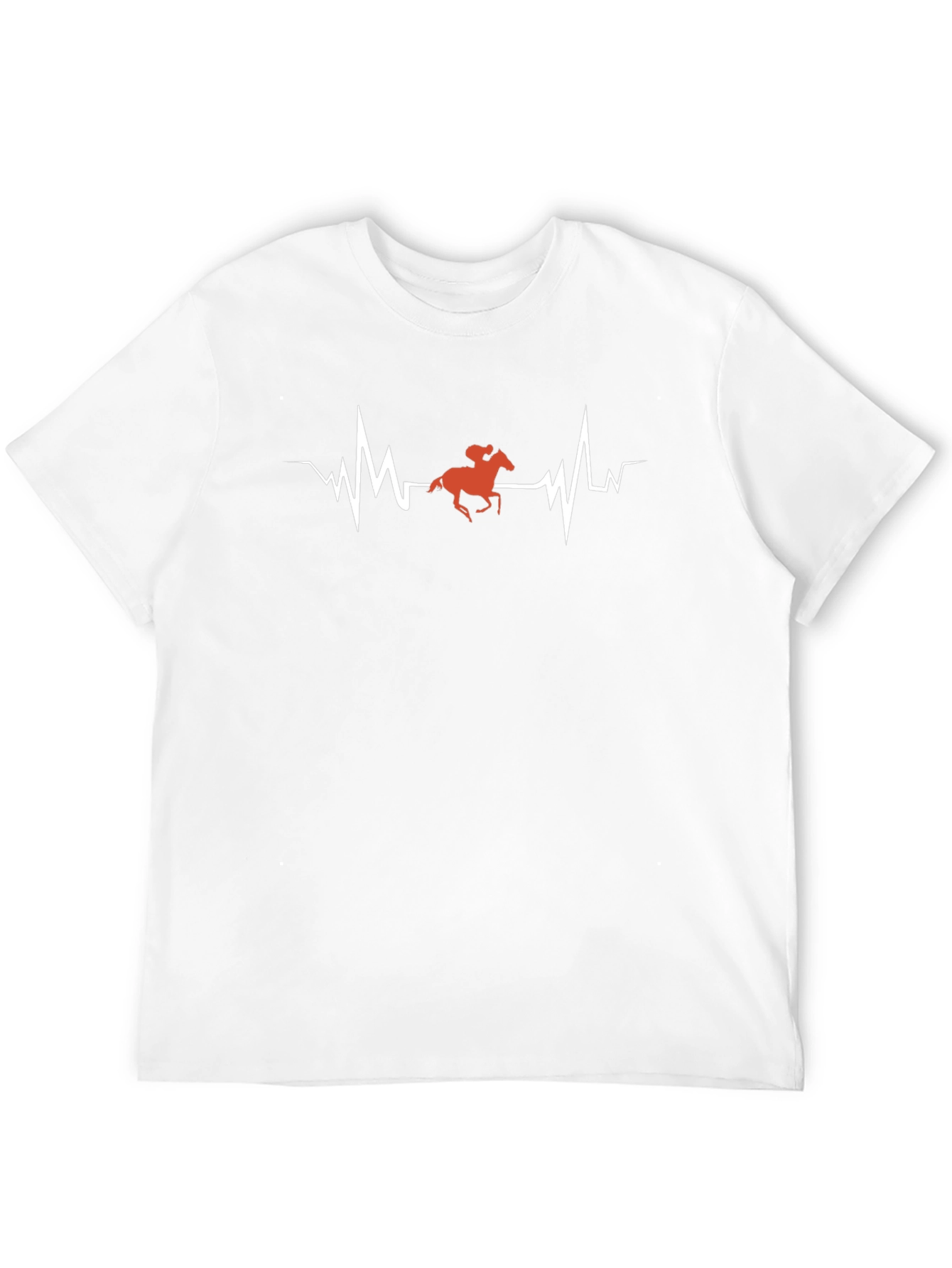 Horse Racing Heartbeat T-Shirt - Black