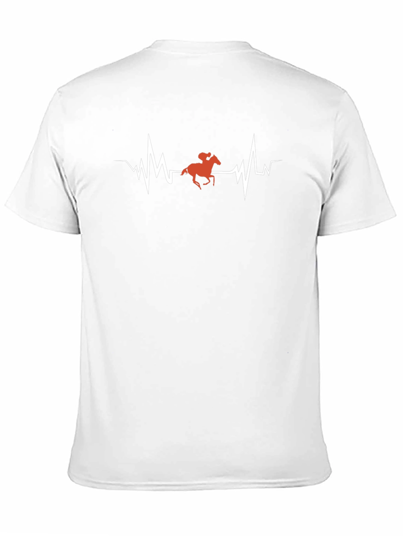 Horse Racing Heartbeat T-Shirt - Black