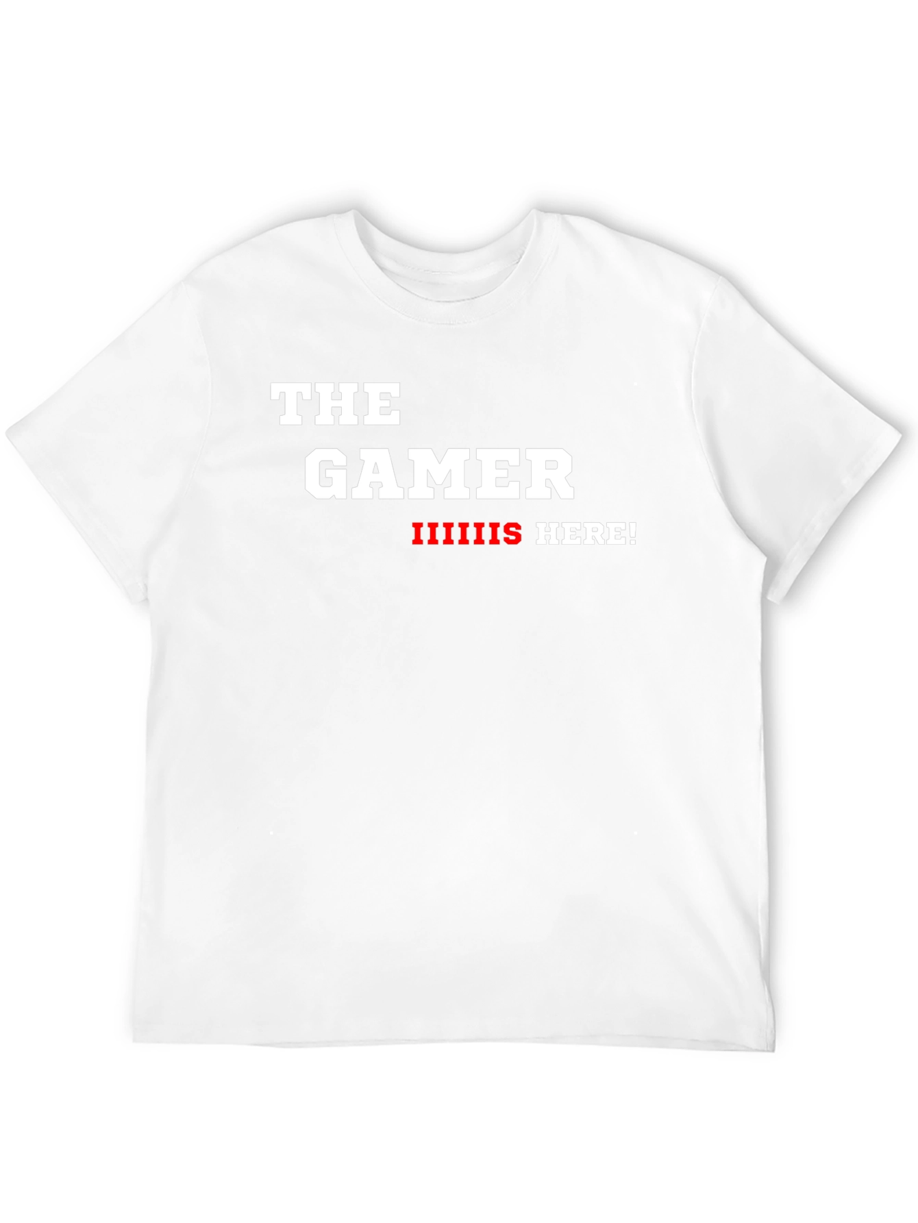 The Gamer is Here! Black Graphic Tee