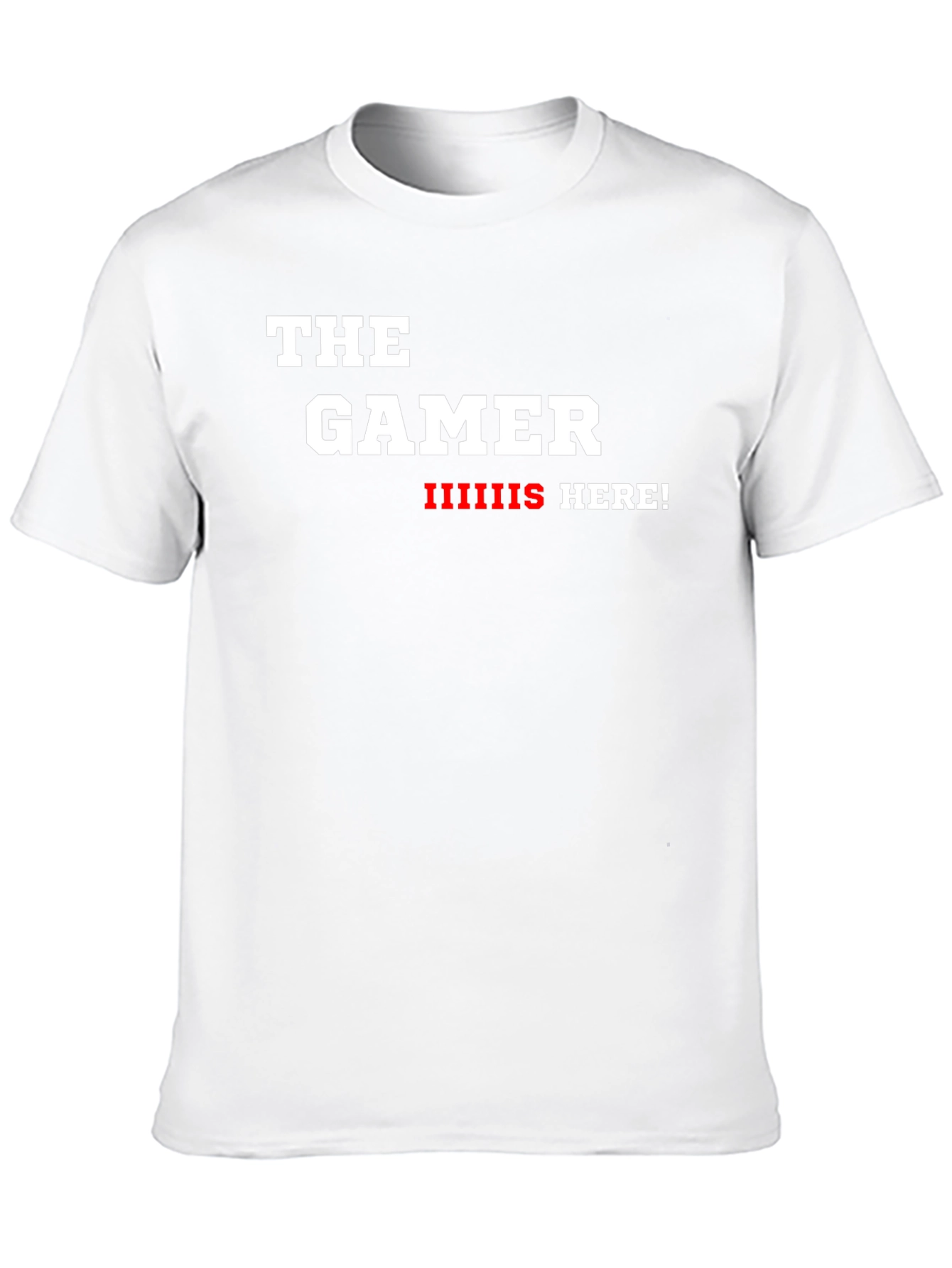 The Gamer is Here! Black Graphic Tee