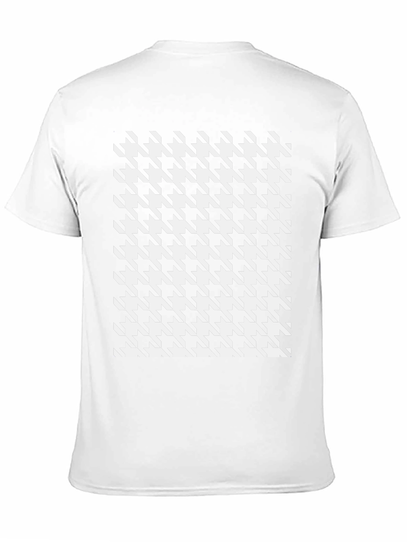 Houndstooth Patterned Black T-Shirt