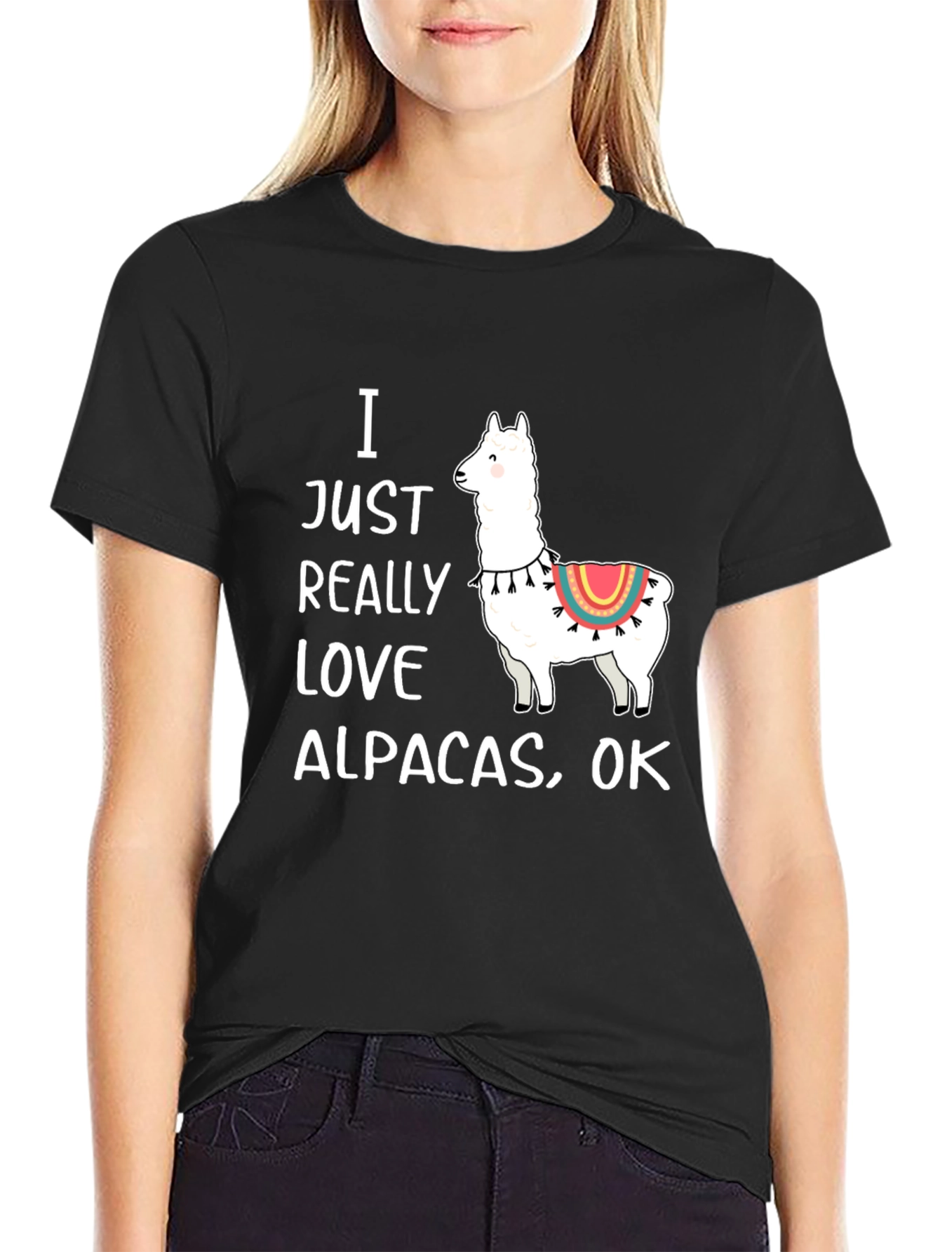 I Love Alpacas Graphic T-Shirt -  Funny Alpaca Tee