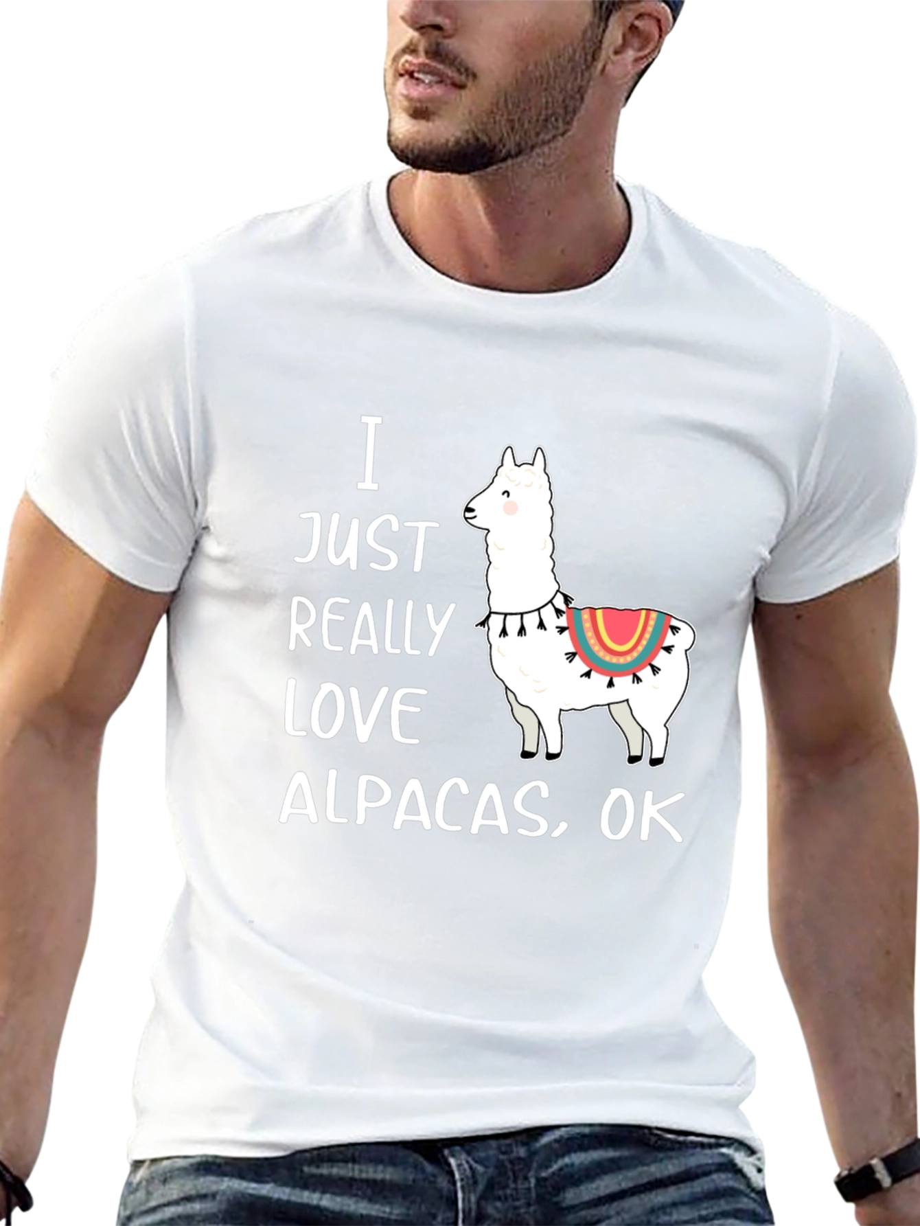I Love Alpacas Graphic T-Shirt -  Funny Alpaca Tee