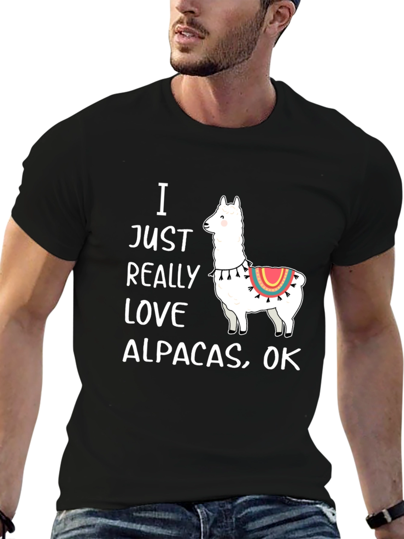 I Love Alpacas Graphic T-Shirt -  Funny Alpaca Tee