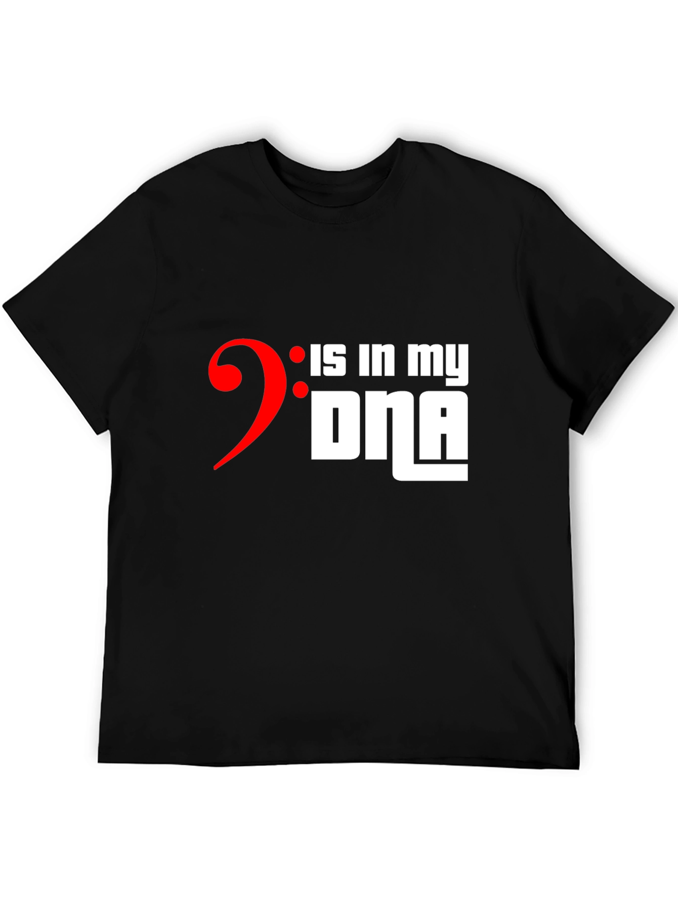 Music Bass Clef DNA T-Shirt - Musician Gift