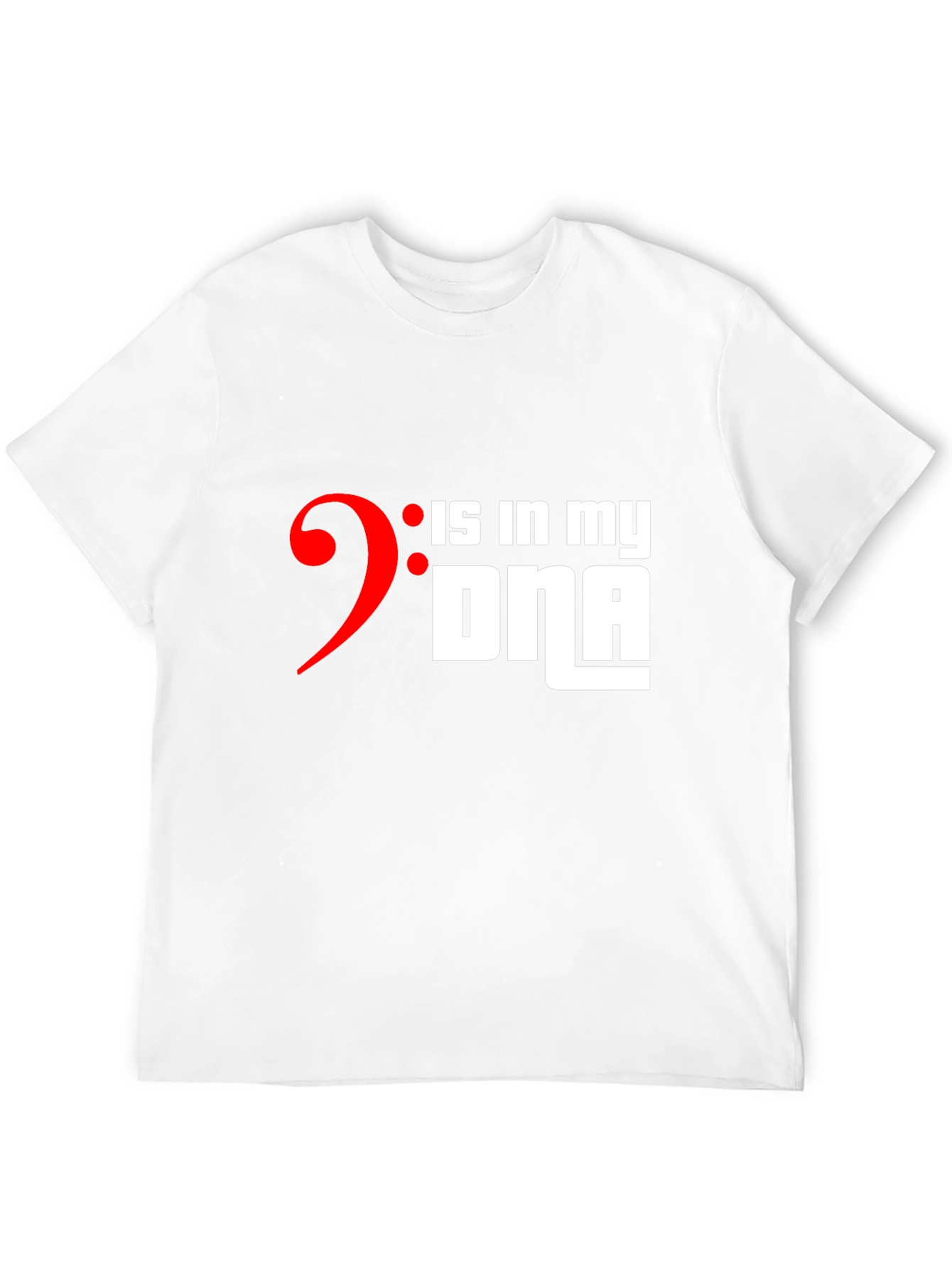 Music Bass Clef DNA T-Shirt - Musician Gift