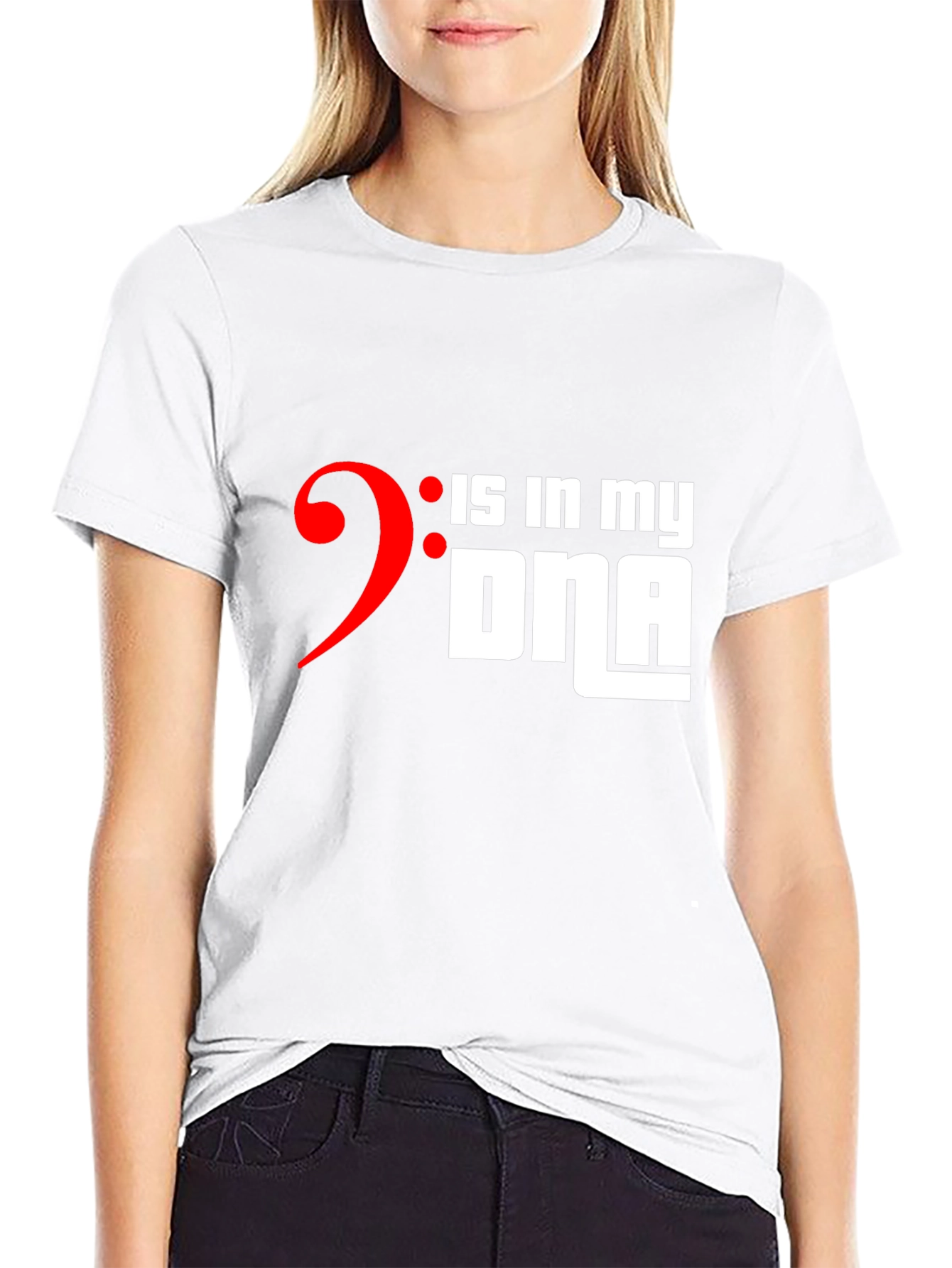 Music Bass Clef DNA T-Shirt - Musician Gift