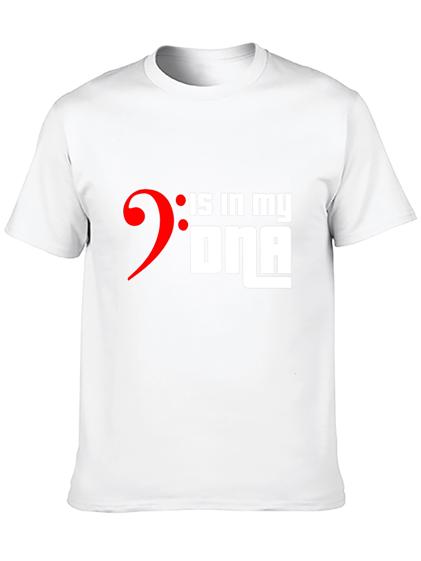 Music Bass Clef DNA T-Shirt - Musician Gift