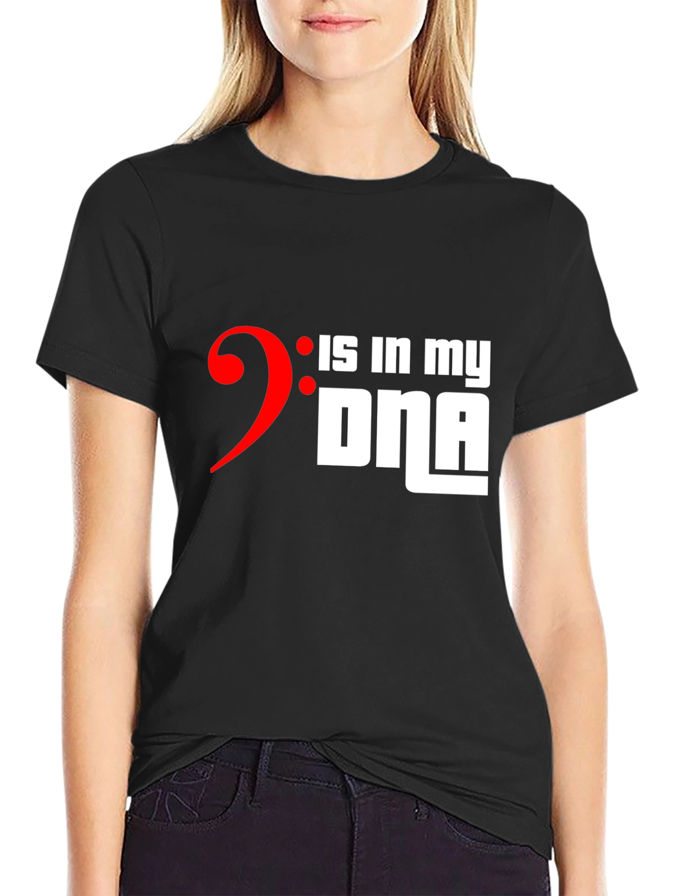 Music Bass Clef DNA T-Shirt - Musician Gift