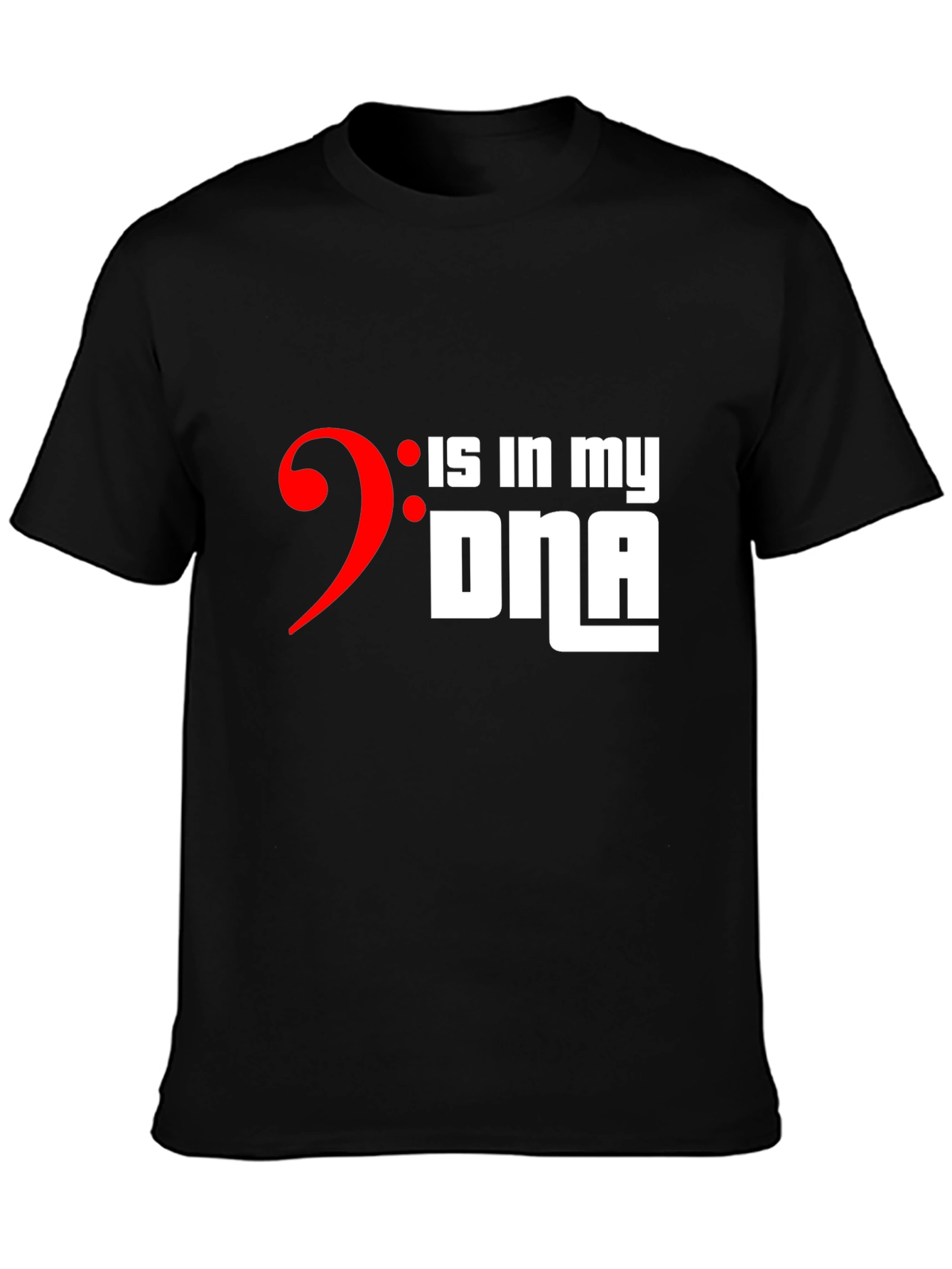 Music Bass Clef DNA T-Shirt - Musician Gift