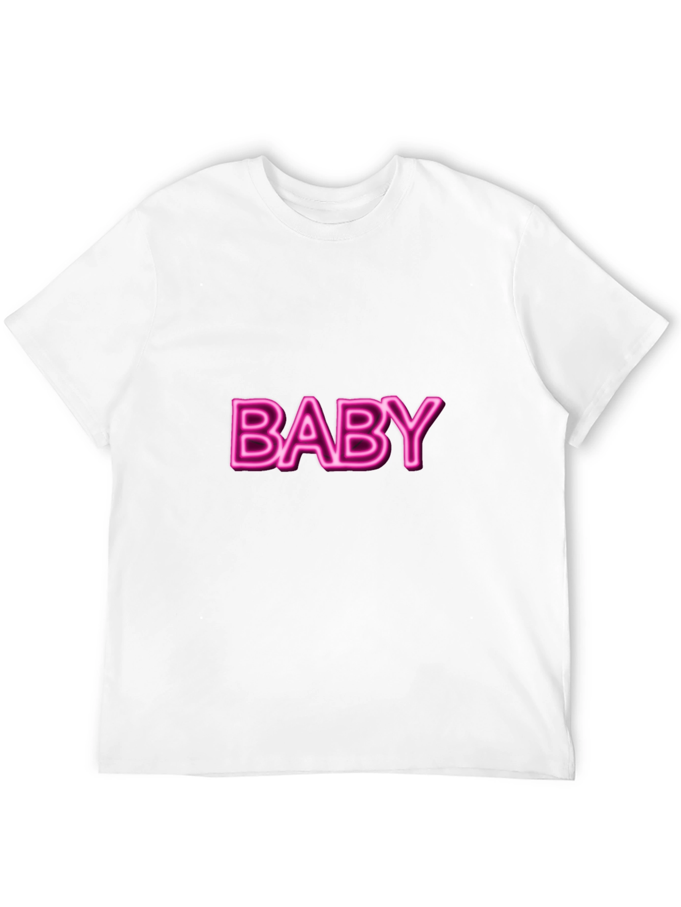 Neon Pink Baby Graphic Black T-Shirt